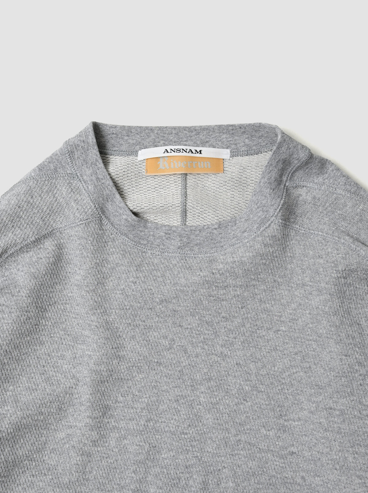 ANSNAM / 丸首カットソー -TOP GRAY