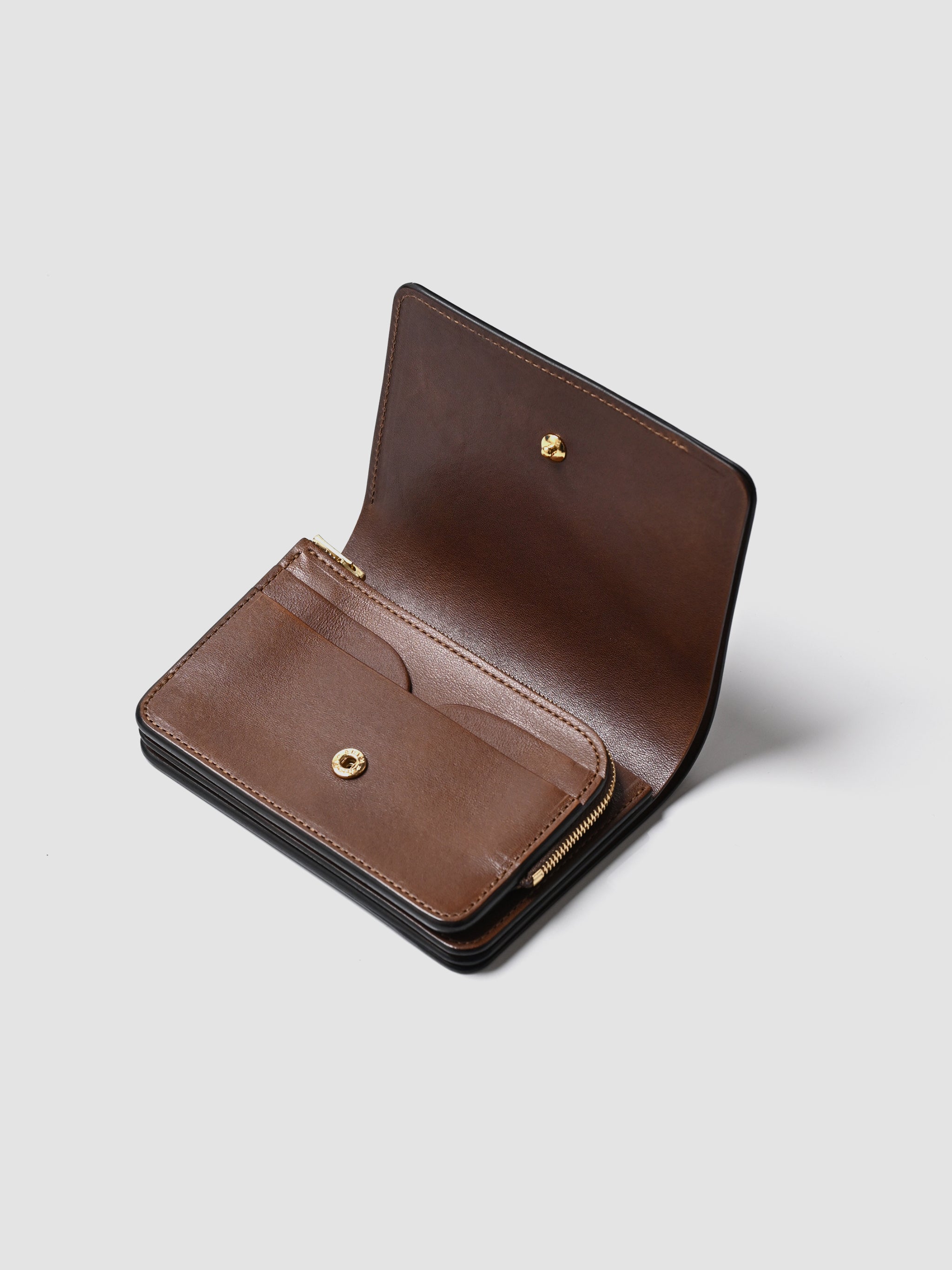 forme change purse コードバン dark cognac forme / Short wallet Cordovan -Dark cognac×Brown – and father