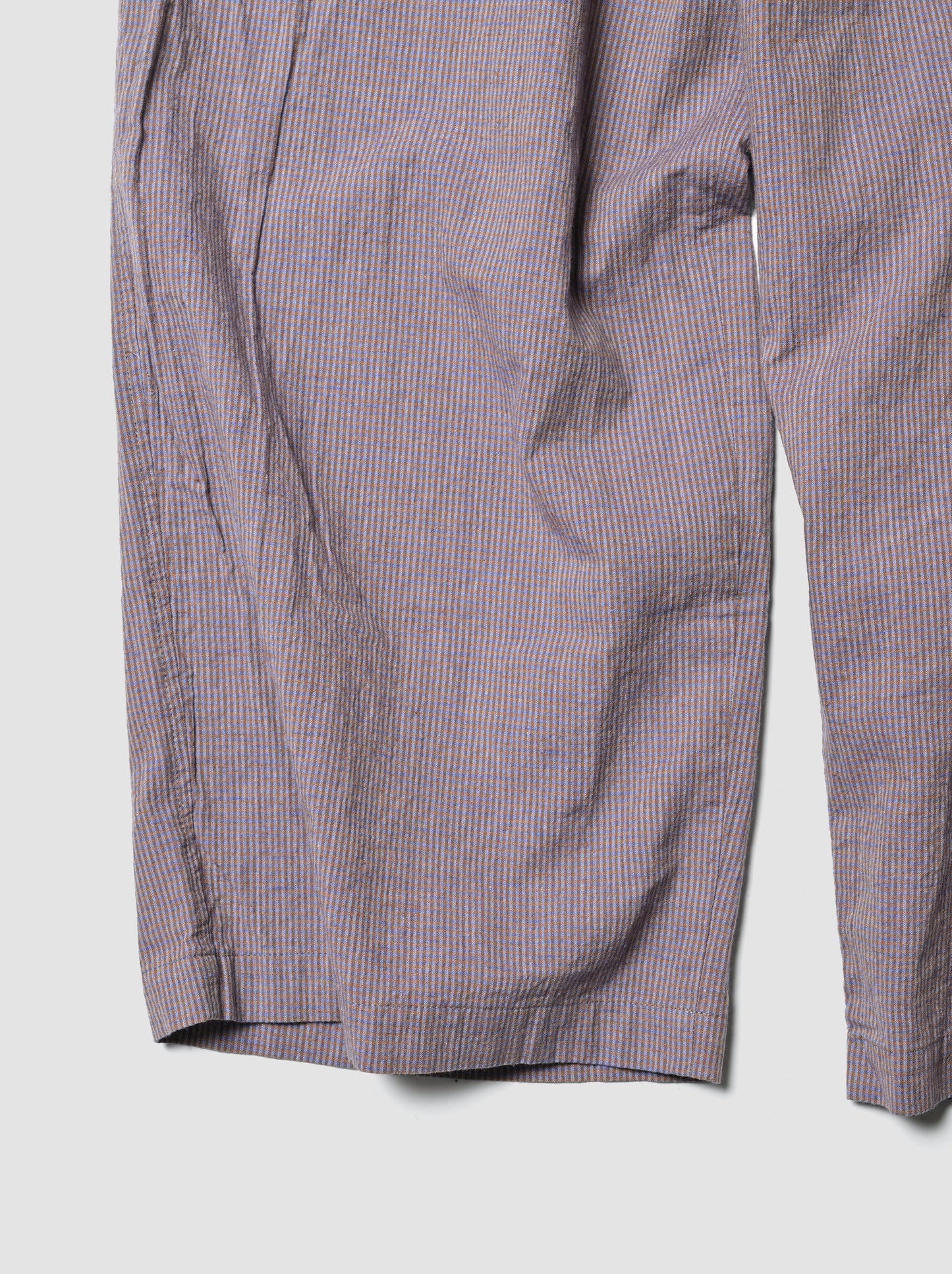 Marvine Pontiak Shirt Makers / Monpe Pants -BLUE BROWN GINGHAM