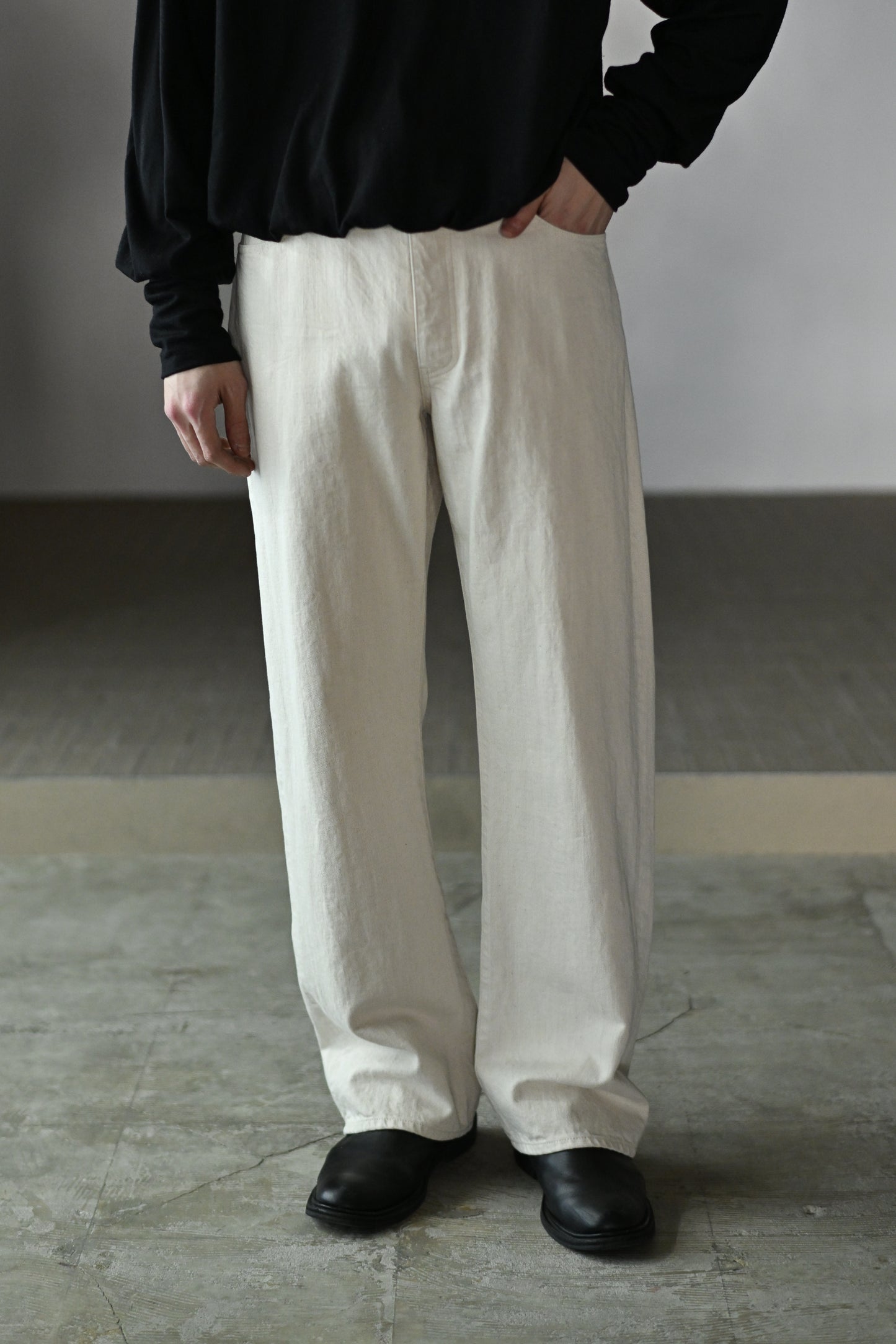 BISOWN / CO/HE PURE STRAIGHT DENIM -UNDYED