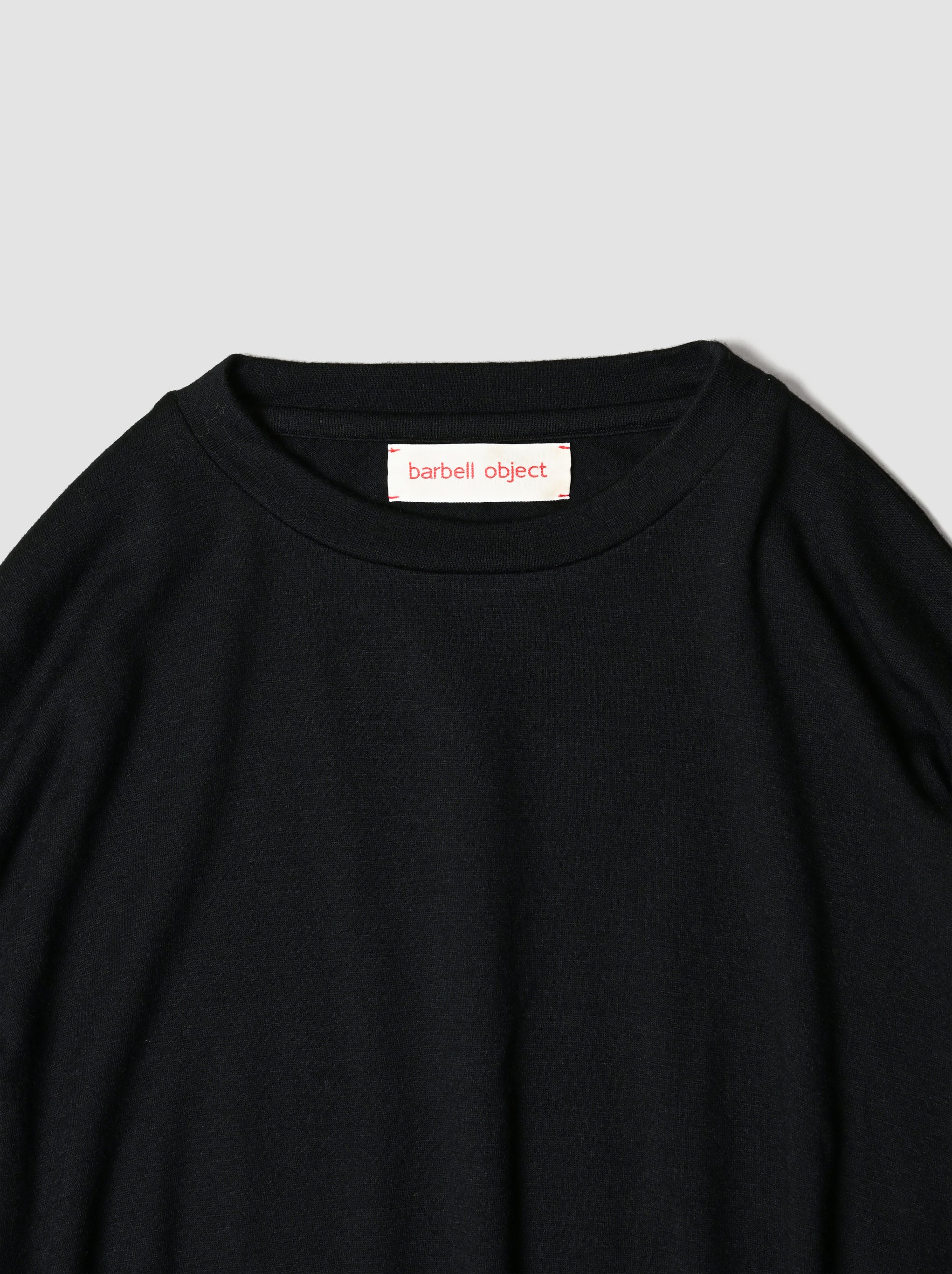 barbell object / wool bo top / free -BLACK