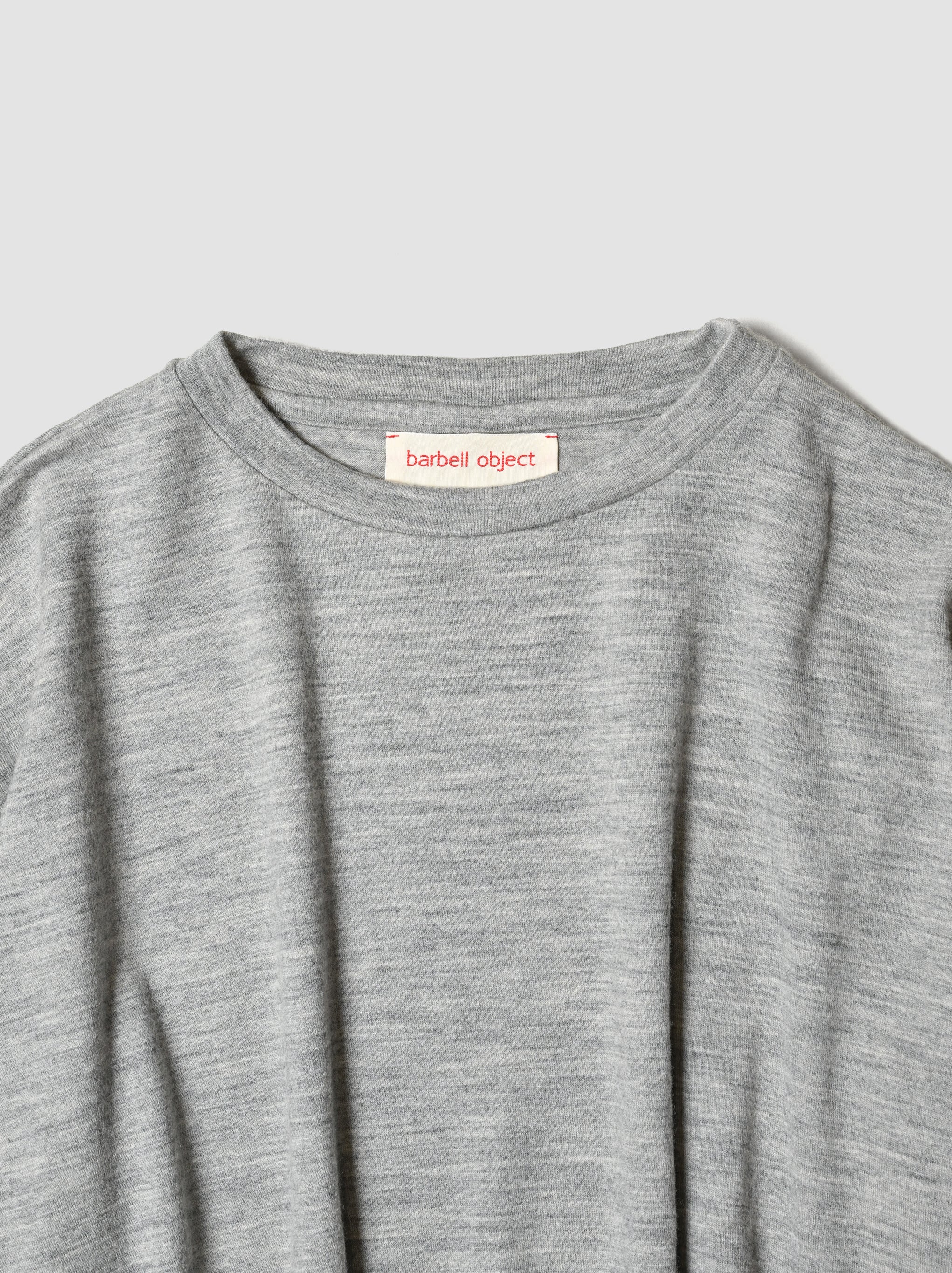 barbell object / wool bo top / free -GRAY