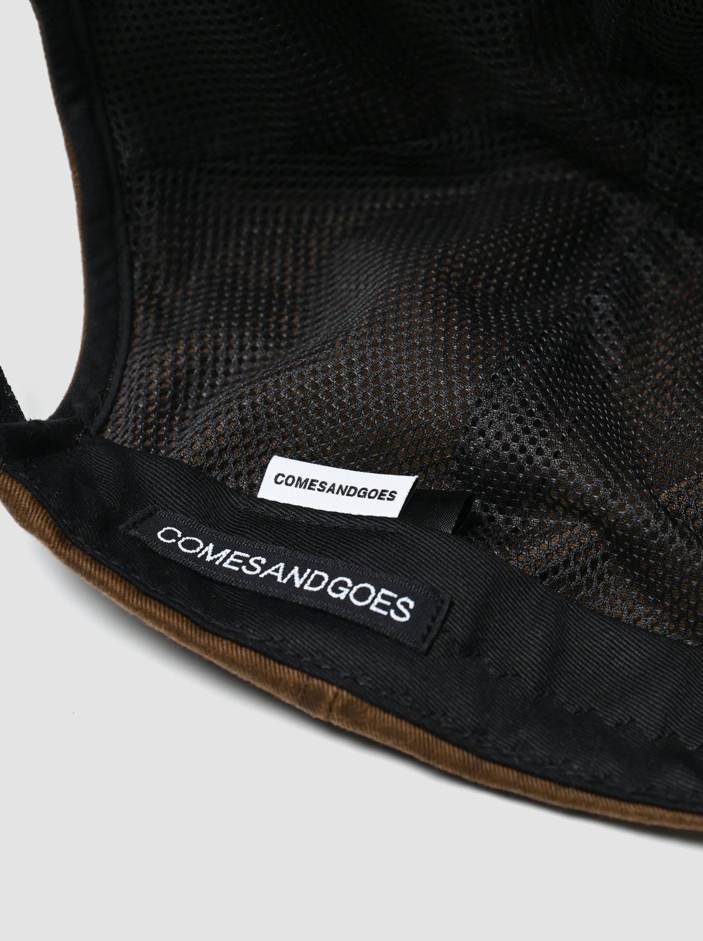 COMESANDGOES / PIGMENT DYE CAP(ダメージ) -BROWN