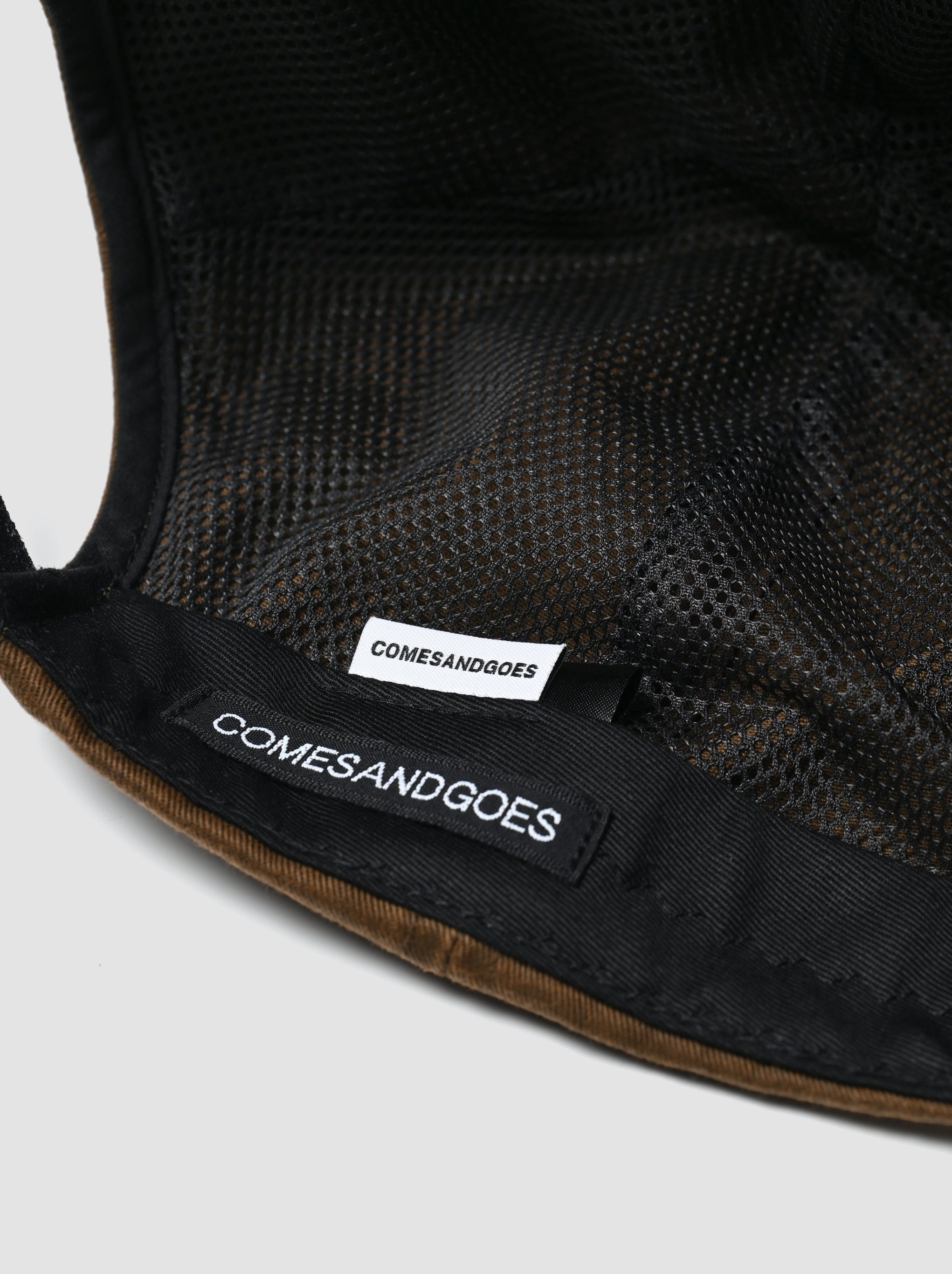 COMESANDGOES / PIGMENT DYE CAP(ダメージ) -BROWN