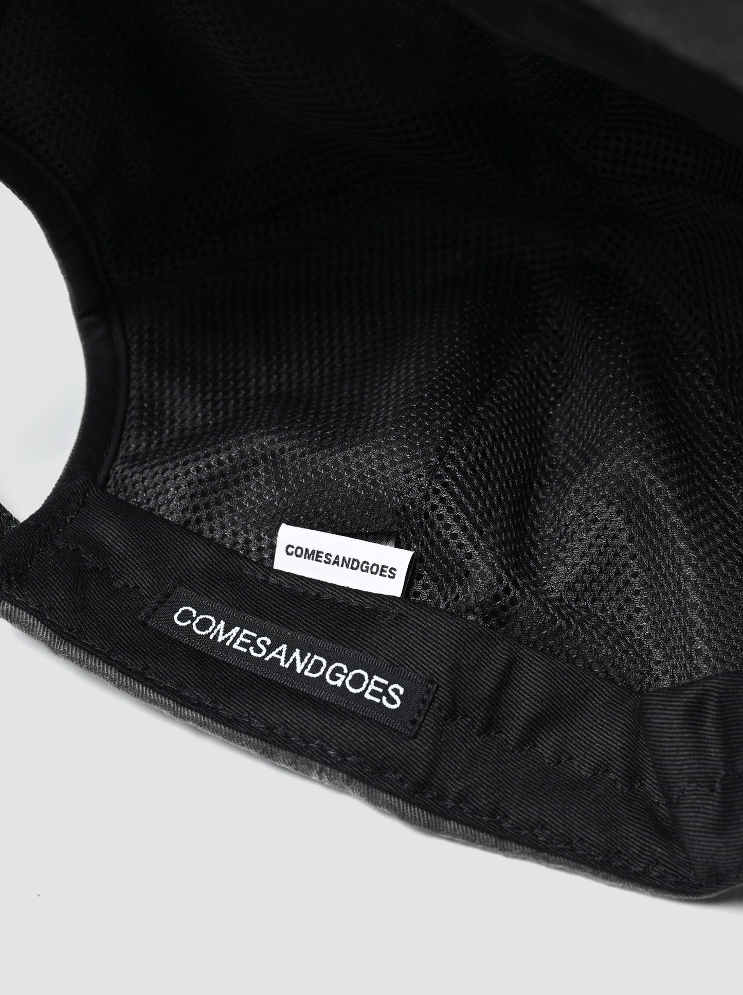 COMESANDGOES / PIGMENT DYE CAP(ダメージ) -CHARCOAL