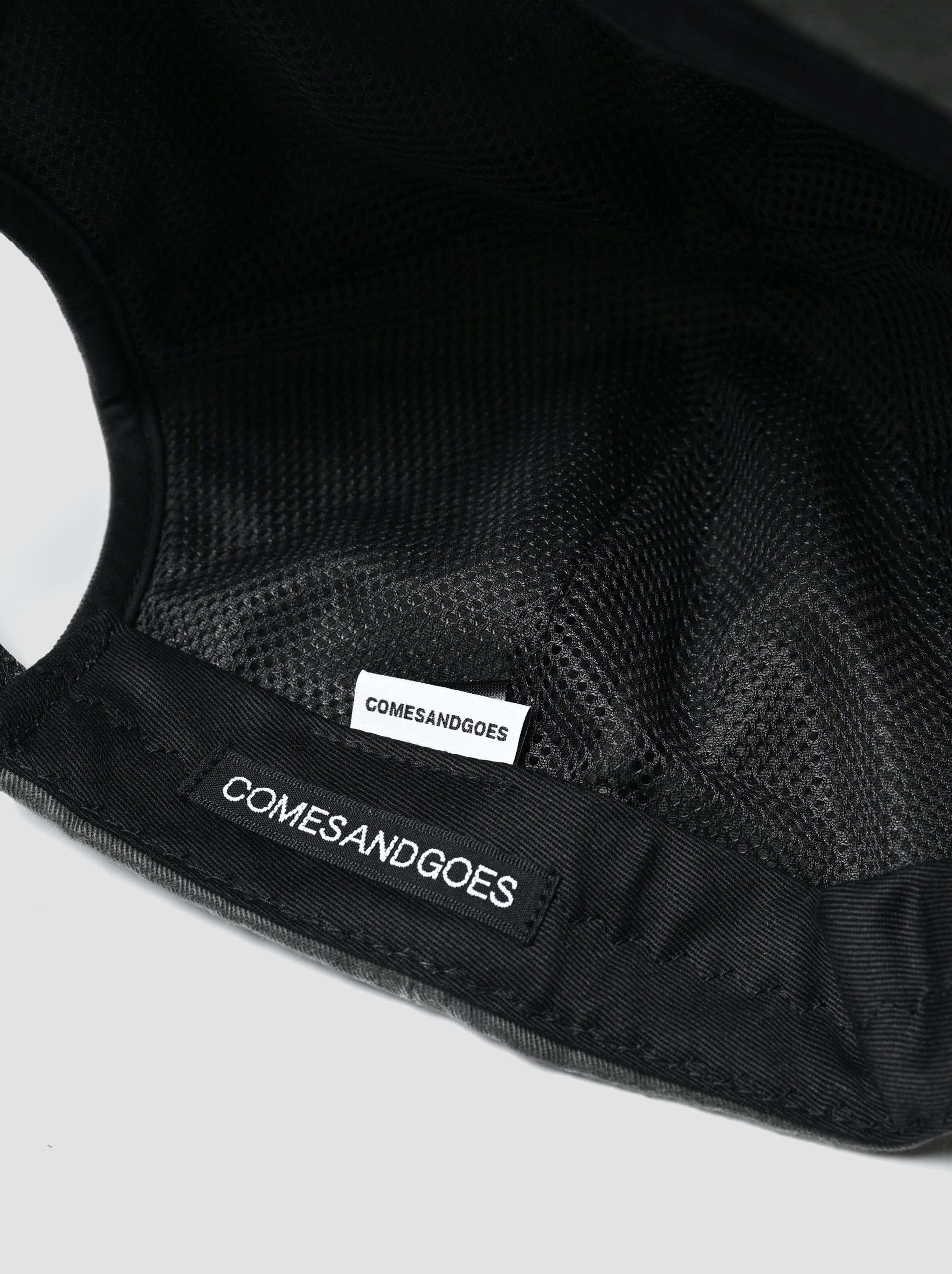 COMESANDGOES / PIGMENT DYE CAP(ダメージ) -CHARCOAL