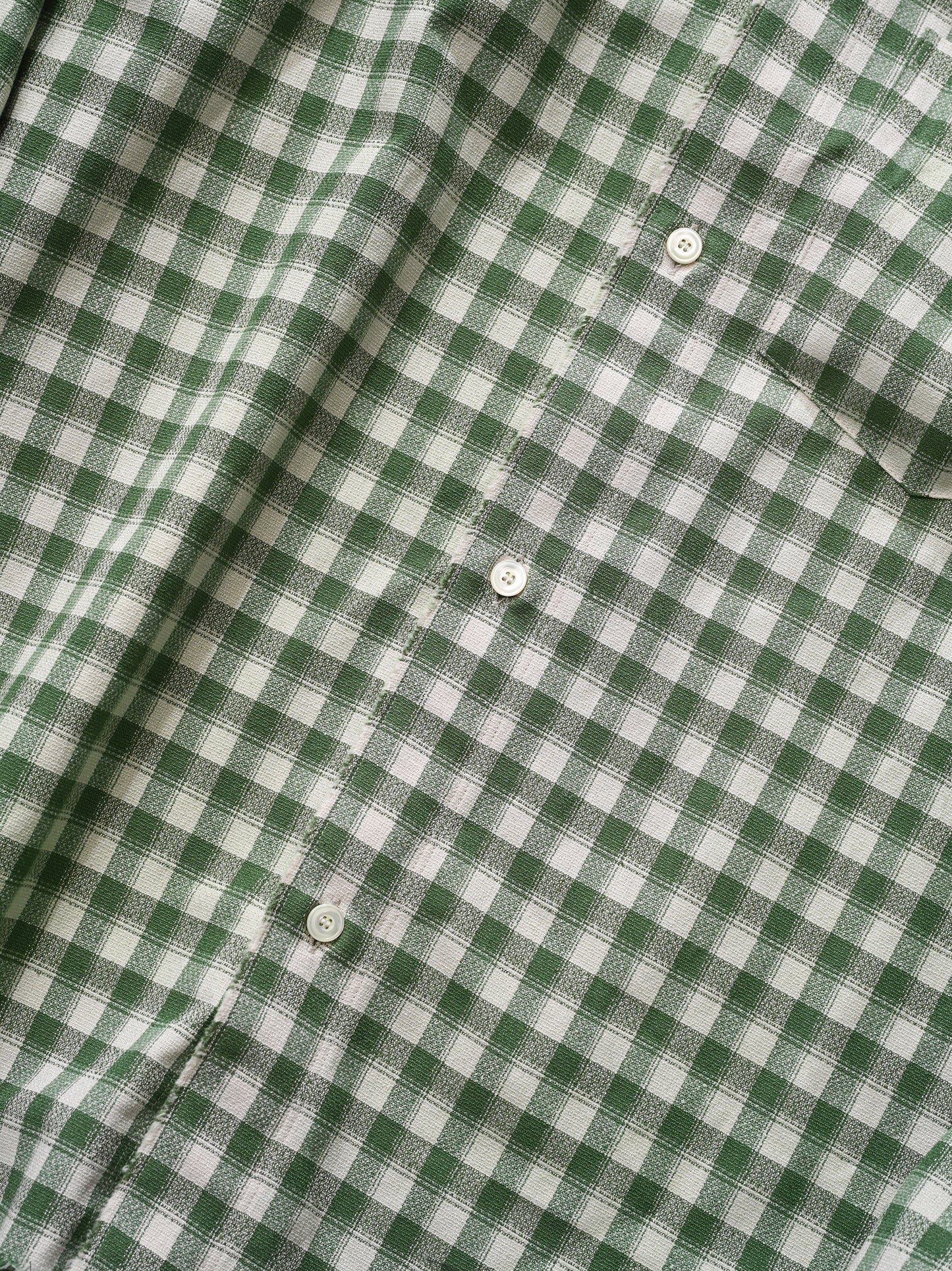 ANCELLM / C/R CHECK OVER SHIRT -GREEN