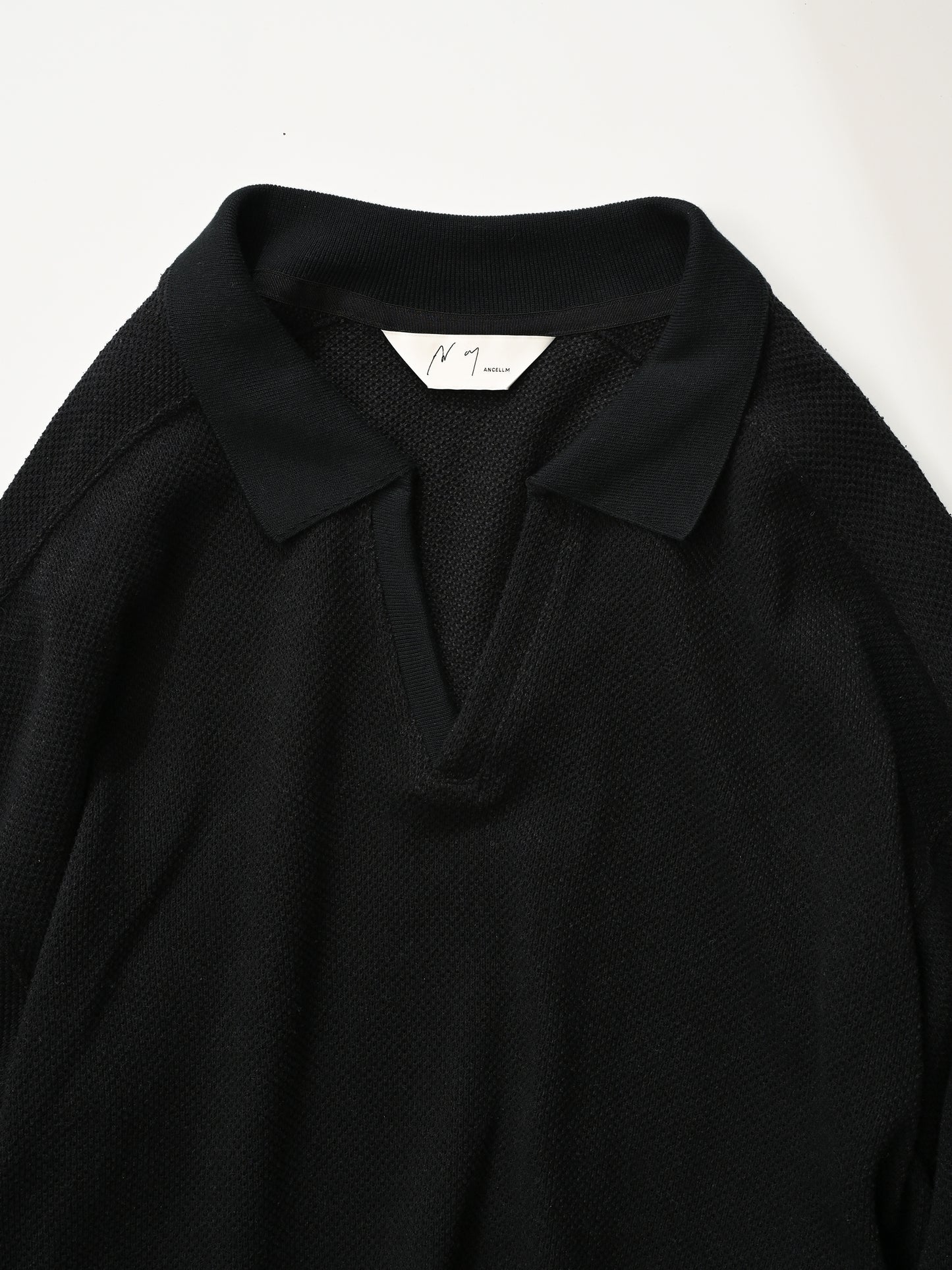 ANCELLM / S/C SKIPPER PULLOVER -BLACK