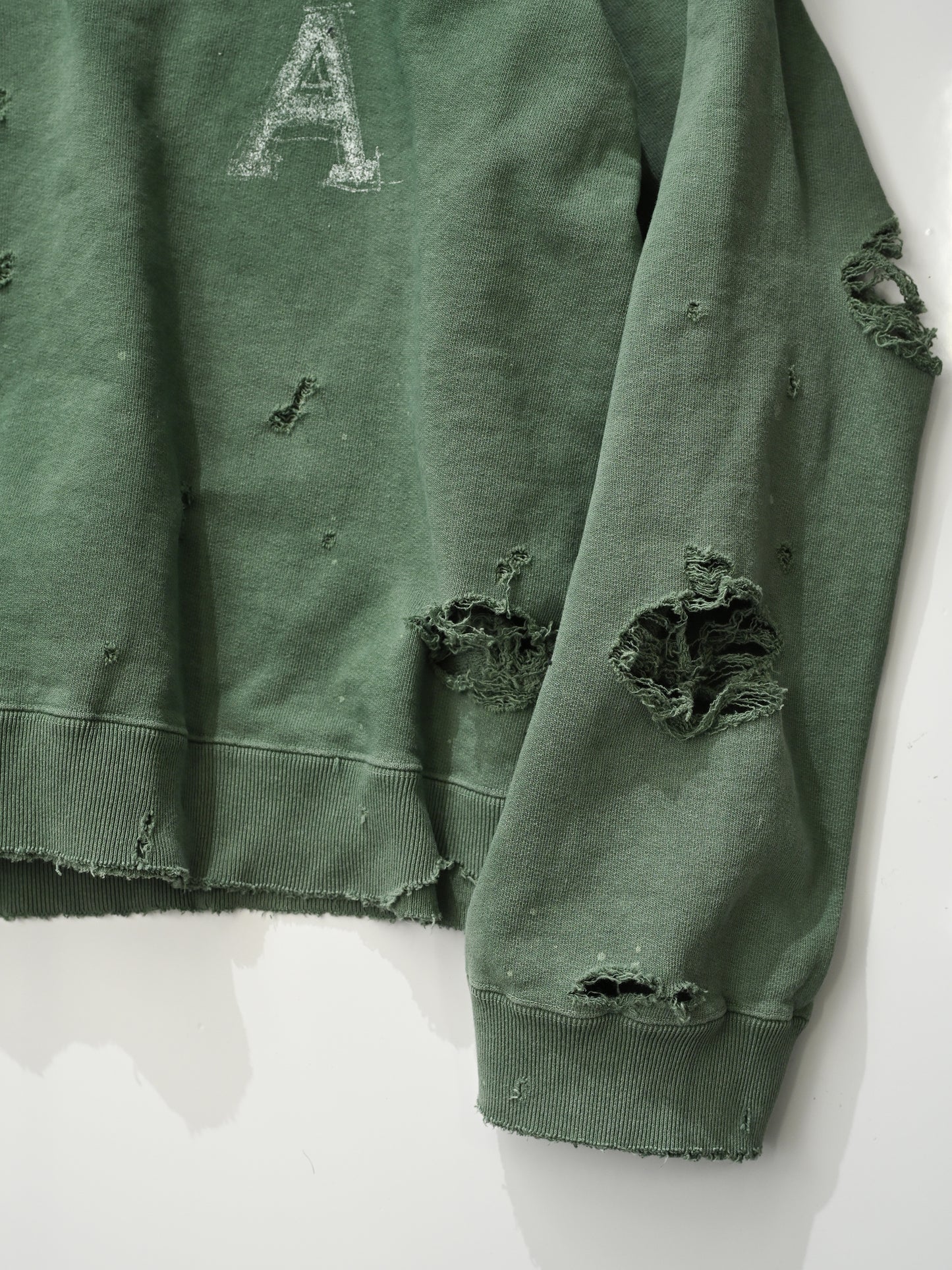 ANCELLM / HARD CRASH SWEAT SHIRT -GREEN