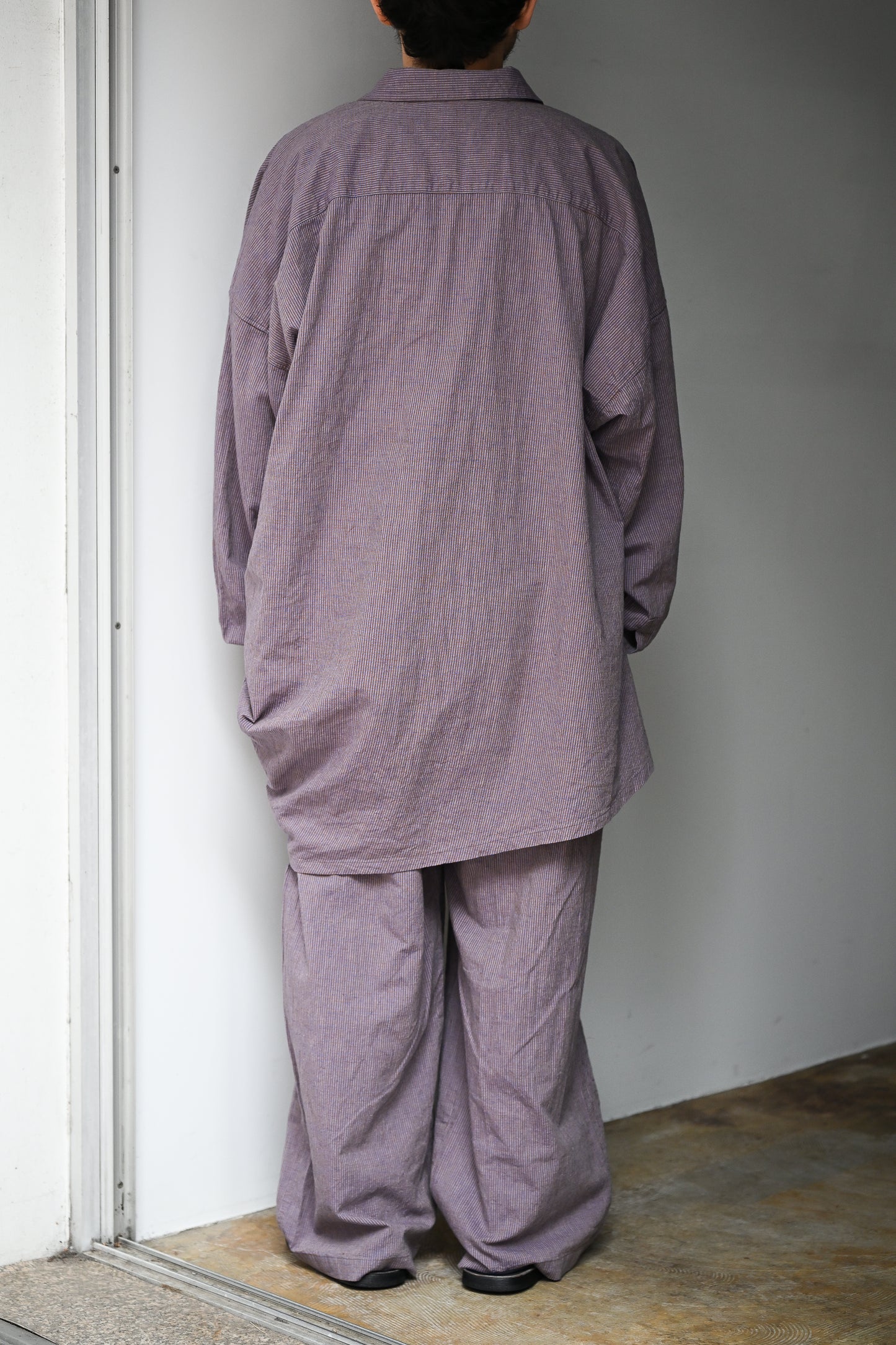 Marvine Pontiak Shirt Makers / Twist P/O -BLUE BROWN GINGHAM