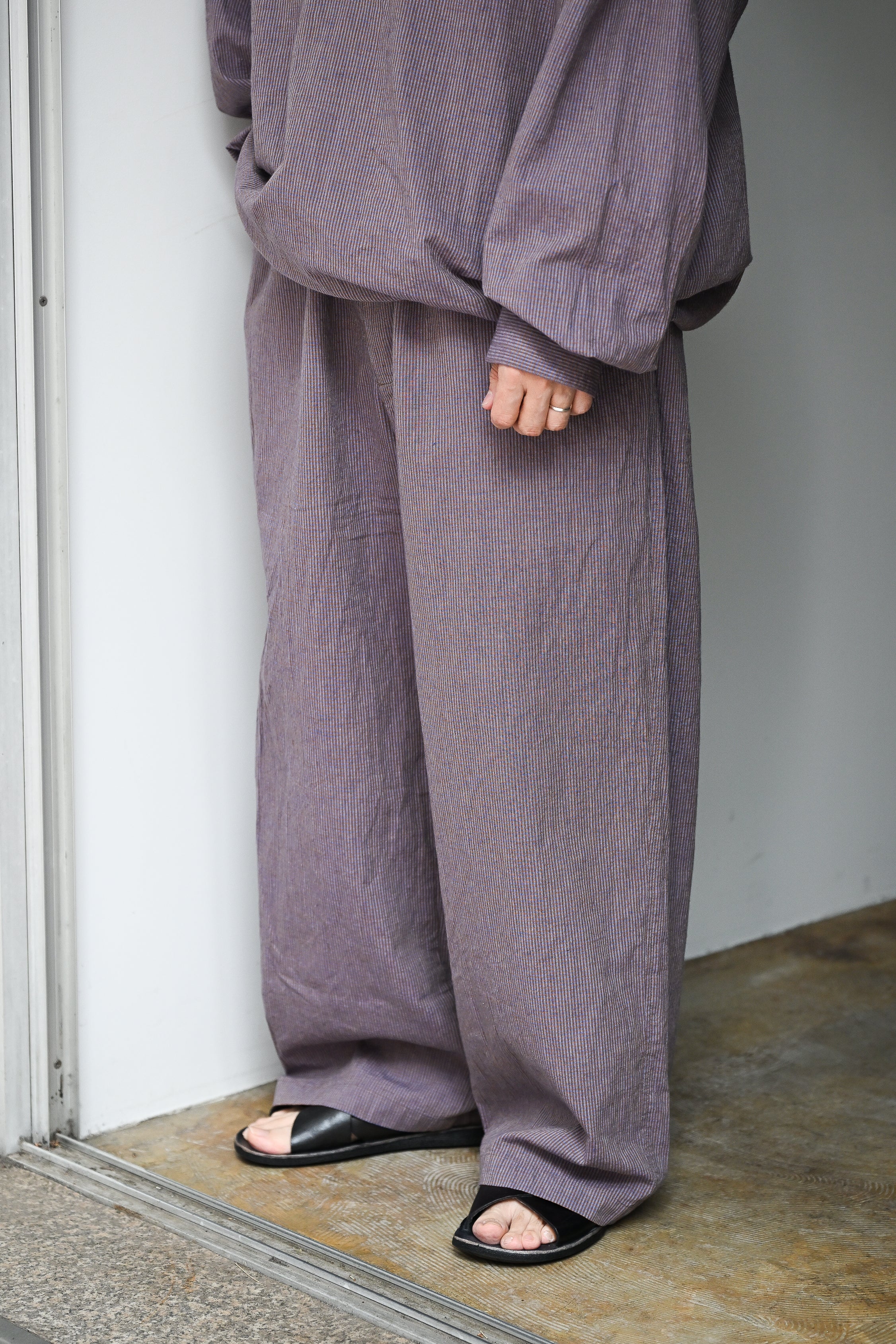 Marvine Pontiak Shirt Makers / Monpe Pants -BLUE BROWN GINGHAM
