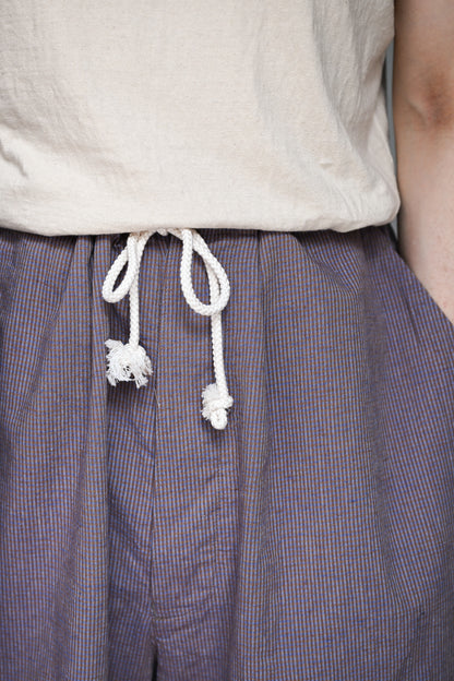 Marvine Pontiak Shirt Makers / Monpe Pants -BLUE BROWN GINGHAM