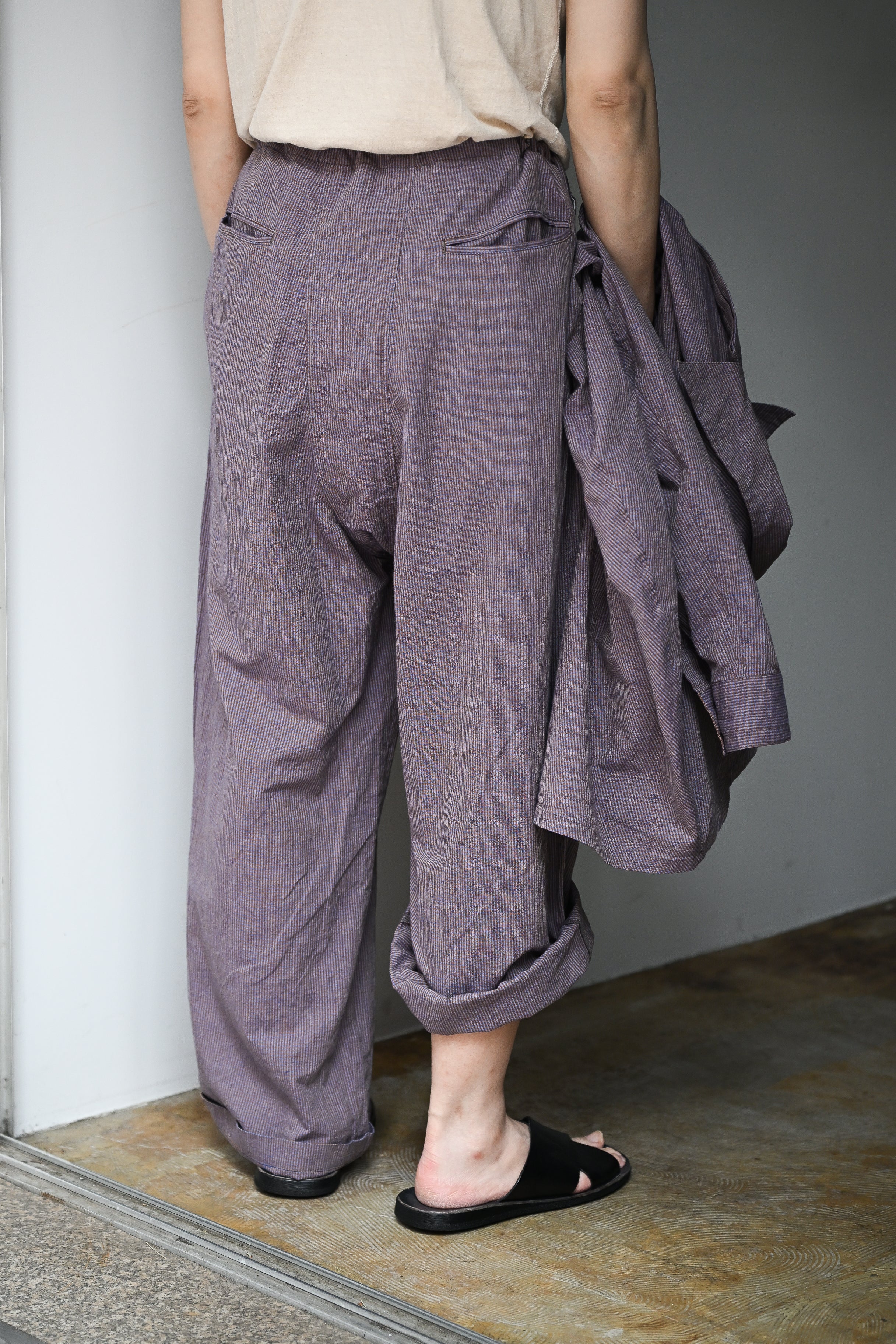 Marvine Pontiak Shirt Makers / Monpe Pants -BLUE BROWN GINGHAM