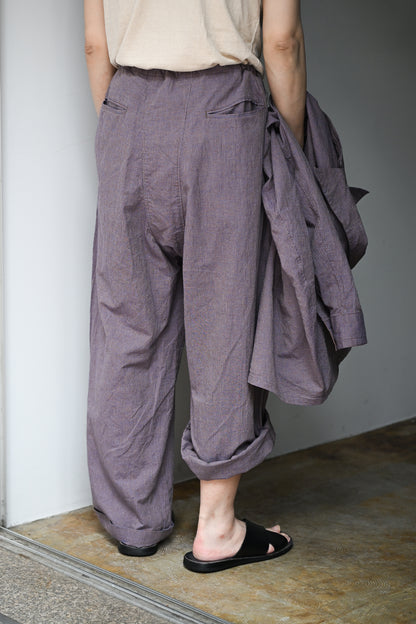 Marvine Pontiak Shirt Makers / Monpe Pants -BLUE BROWN GINGHAM