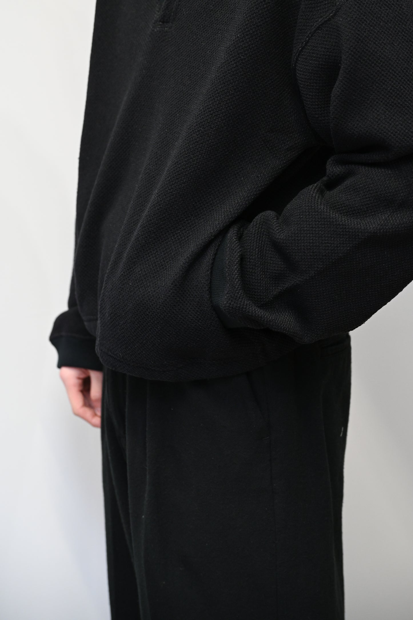 ANCELLM / S/C SKIPPER PULLOVER -BLACK