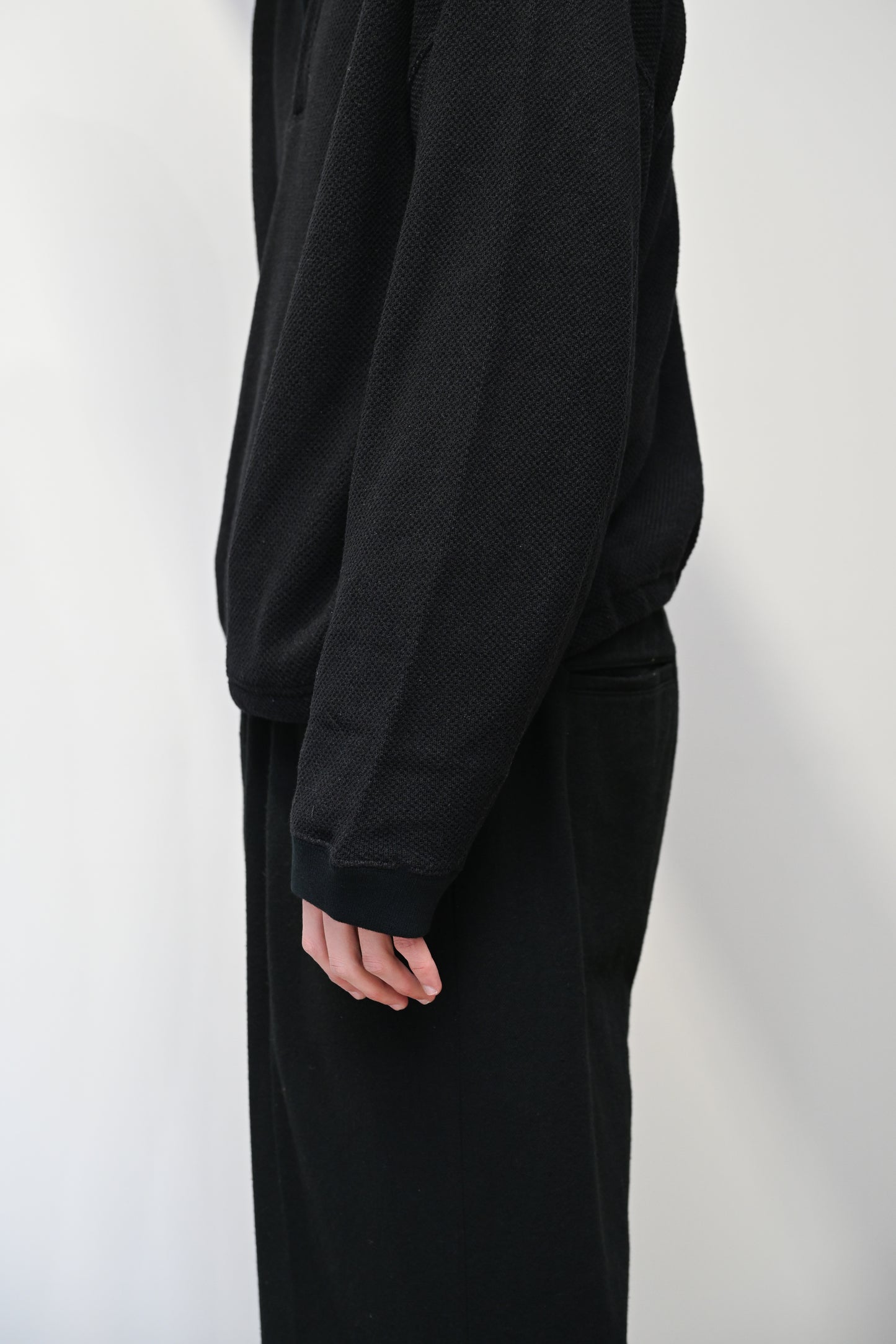 ANCELLM / S/C SKIPPER PULLOVER -BLACK