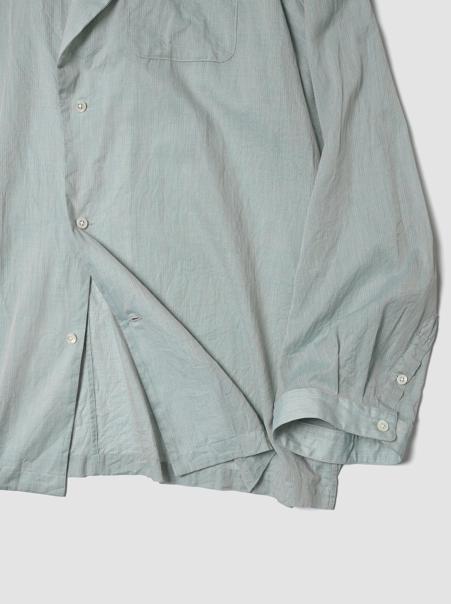 ANSNAM / big pyjacket (Cotton/Polyester) -BLUE×BROWN