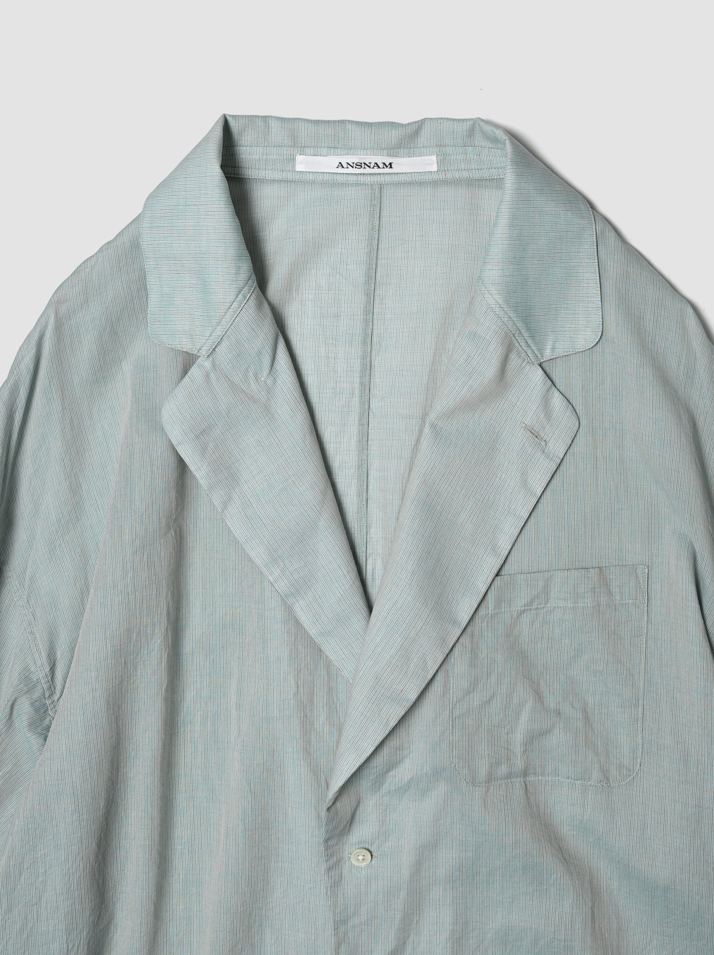 ANSNAM / big pyjacket (Cotton/Polyester) -BLUE×BROWN