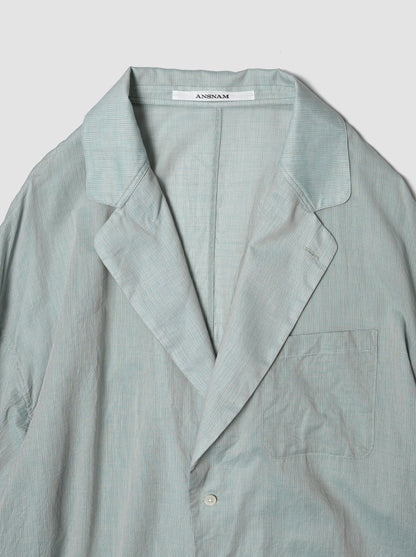 ANSNAM / big pyjacket (Cotton/Polyester) -BLUE×BROWN