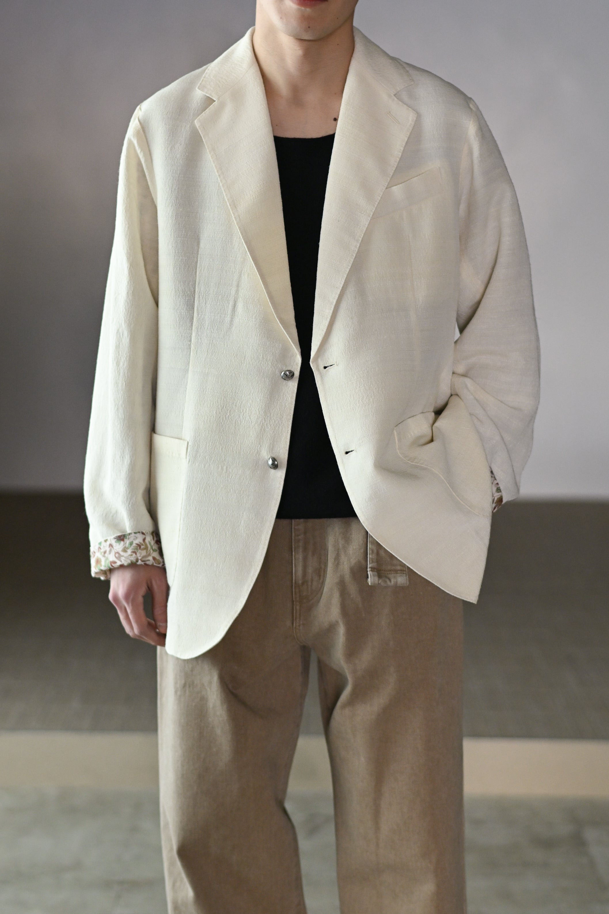 barbell object / 2b jkt -ECRU – and father