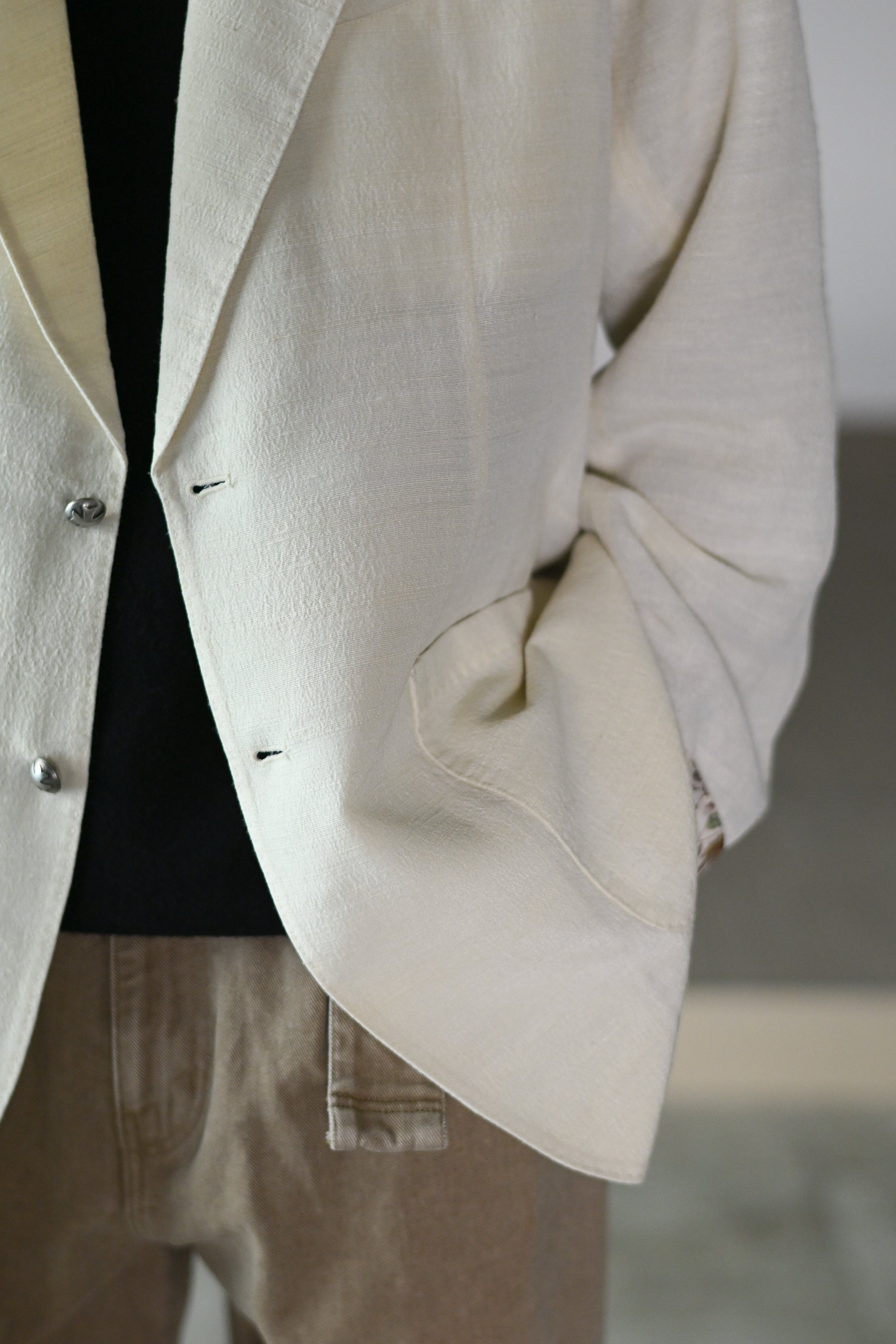 barbell object / 2b jkt -ECRU – and father