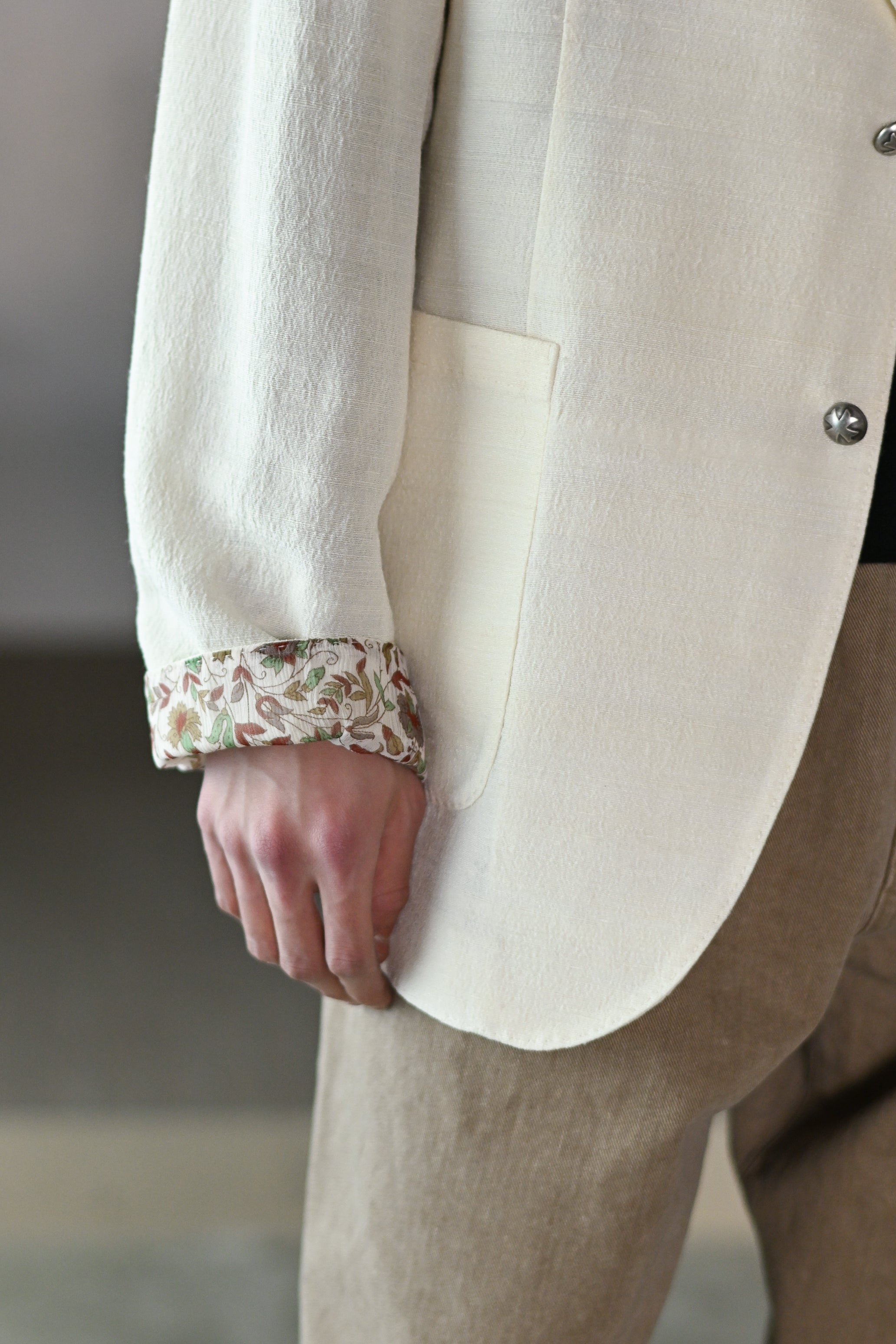 barbell object / 2b jkt -ECRU – and father