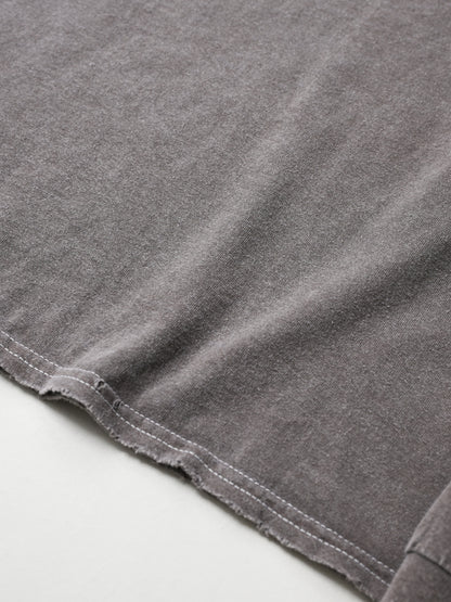 ANCELLM / MASSAGE L/S T-SHIRT -BROWN