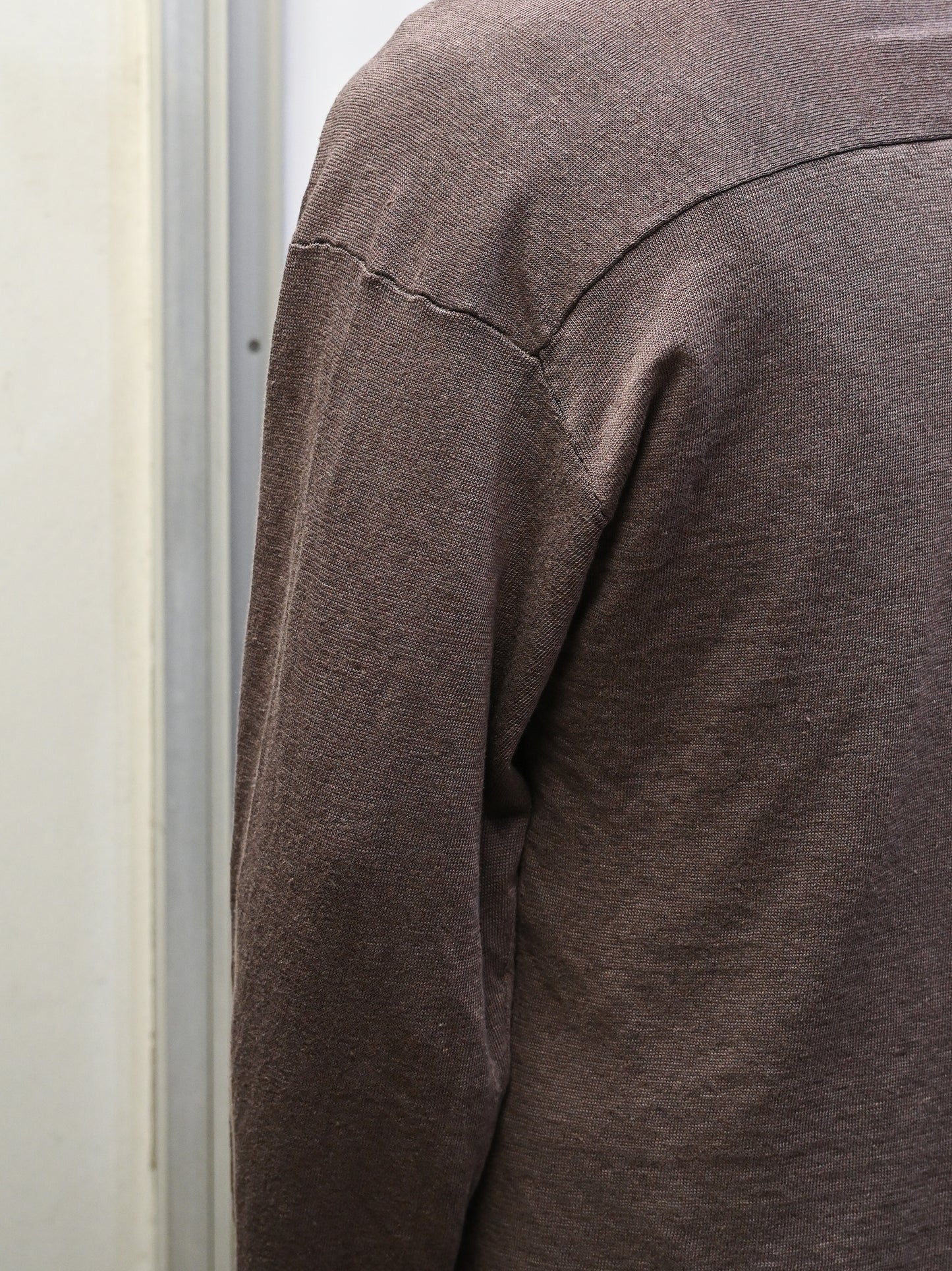 ANCELLM / CUT LS KNIT -BROWN