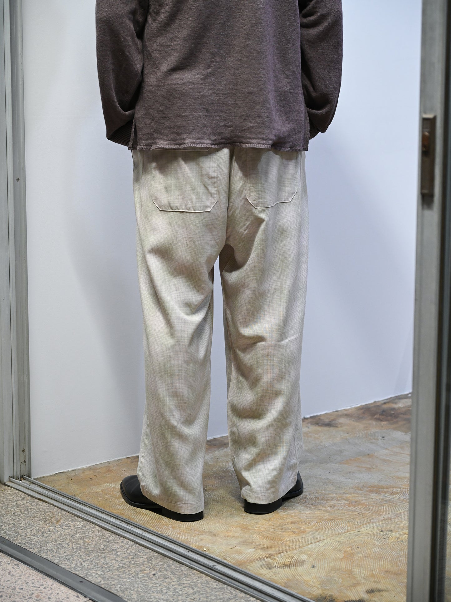 ANCELLM / OMBRECHECK EASY BAKER PANTS -PINK