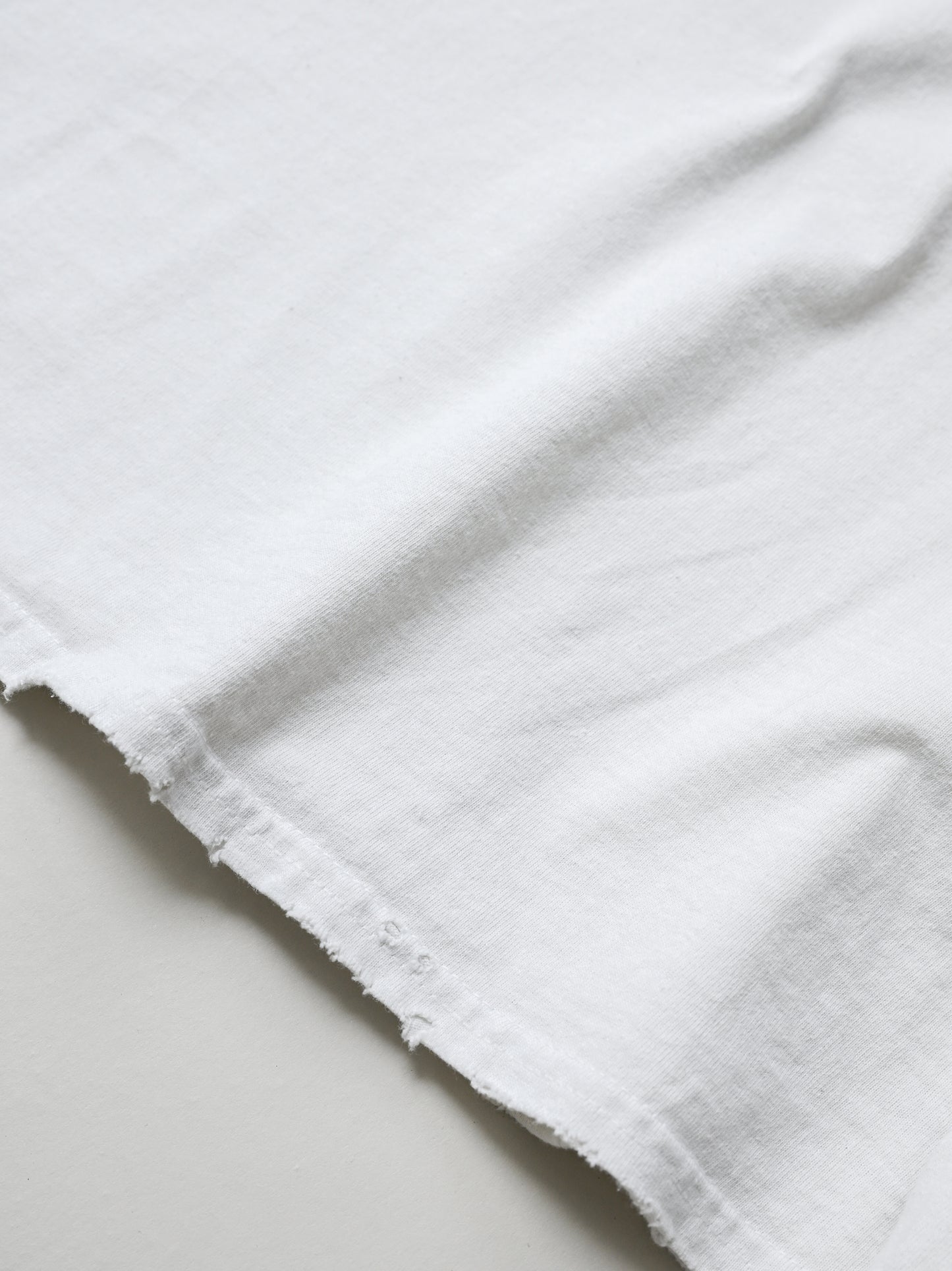 ANCELLM / EMBROIDERY DYED LS T-SHIRT -WHITE