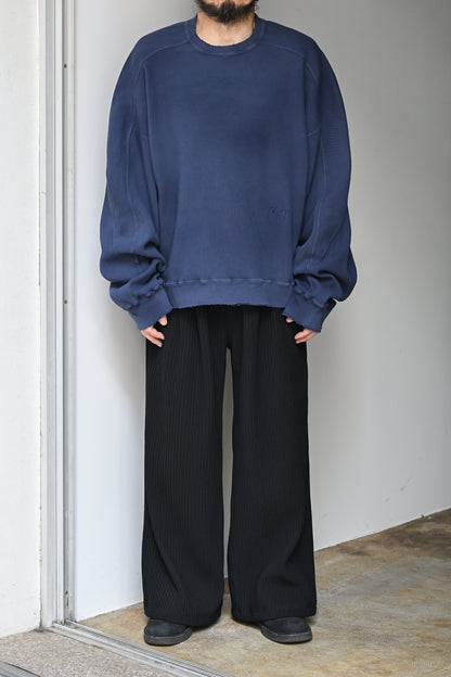ANCELLM /  SMOOTH SWEAT SHIRT -D.NAVY