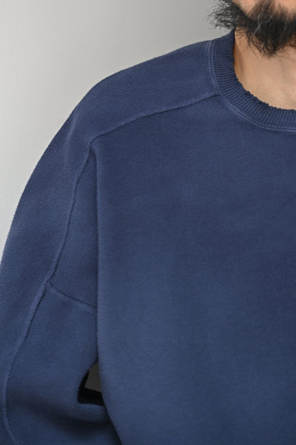 ANCELLM /  SMOOTH SWEAT SHIRT -D.NAVY