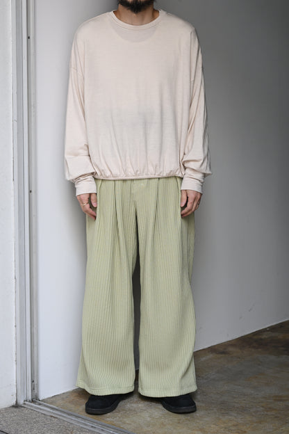 ANCELLM / WIDE EASY PANTS -WASABI