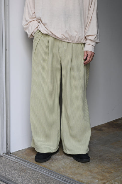 ANCELLM / WIDE EASY PANTS -WASABI