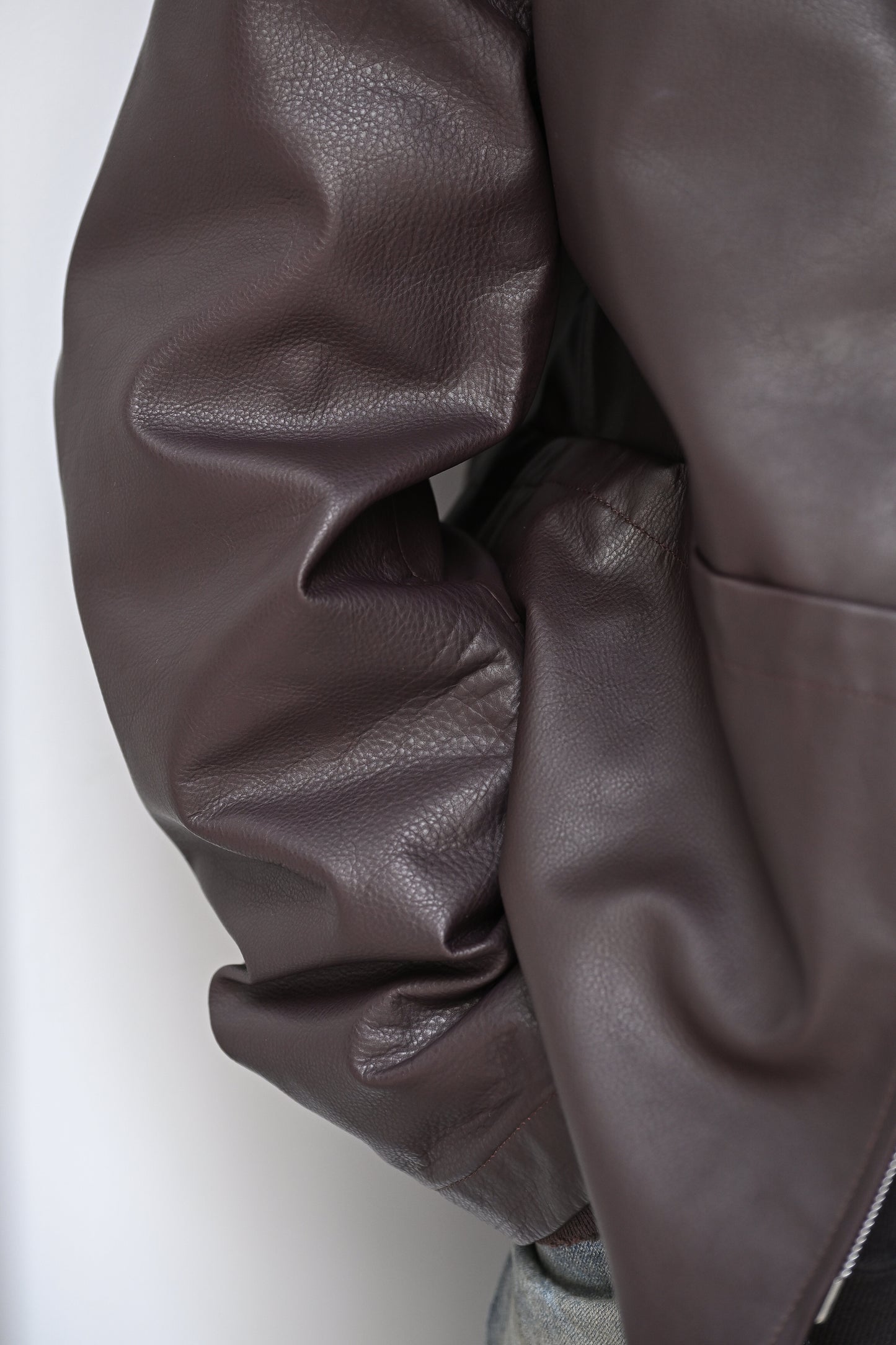 KAPTAIN SUNSHINE / Sheepskin Zip Jacket -BROWN