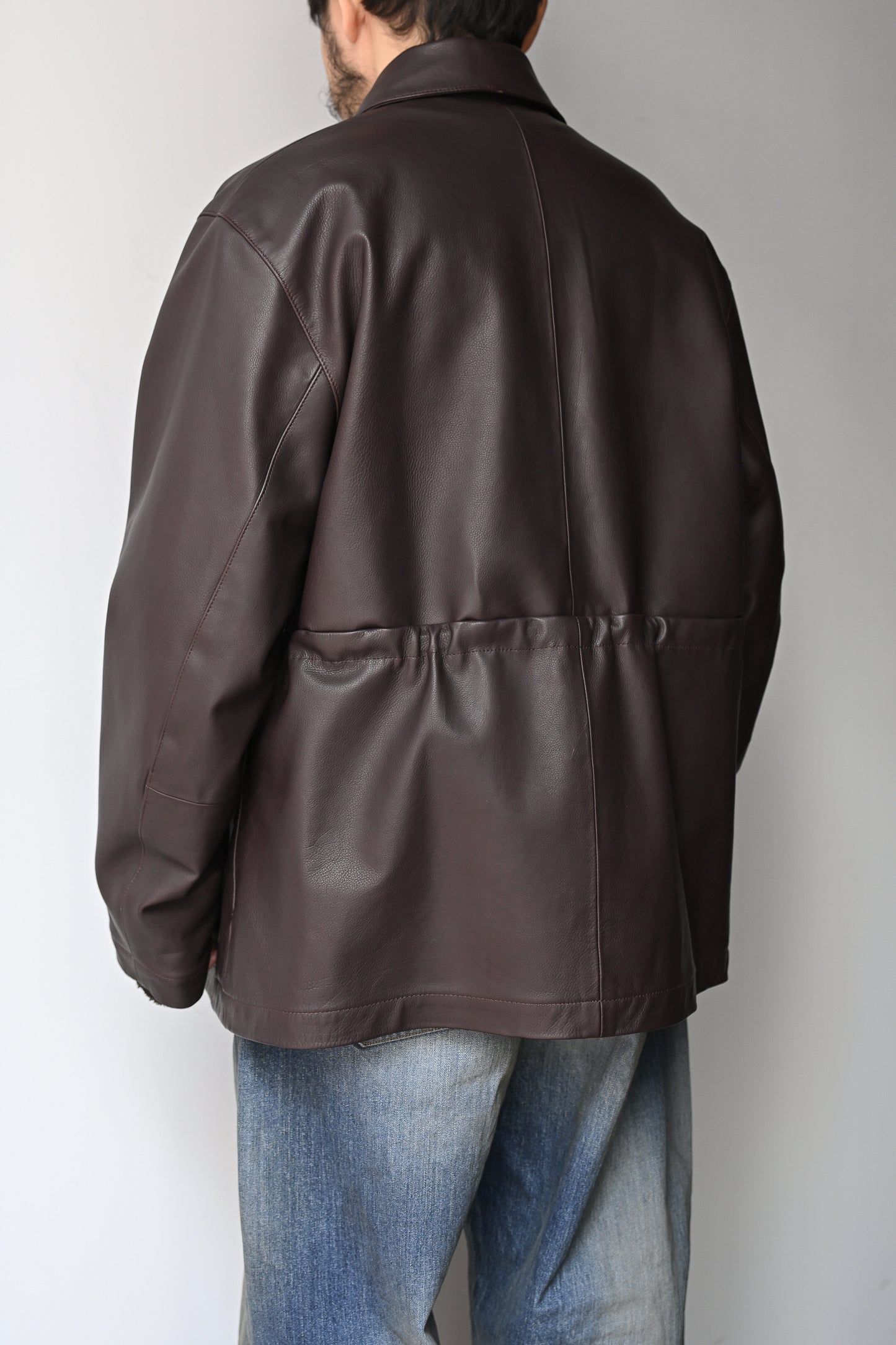 KAPTAIN SUNSHINE / Sheepskin Zip Jacket -BROWN