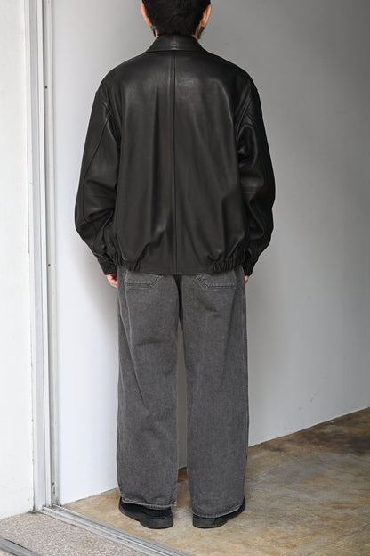 KAPTAIN SUNSHINE / Calf Leather Zip Blouson -BLACK