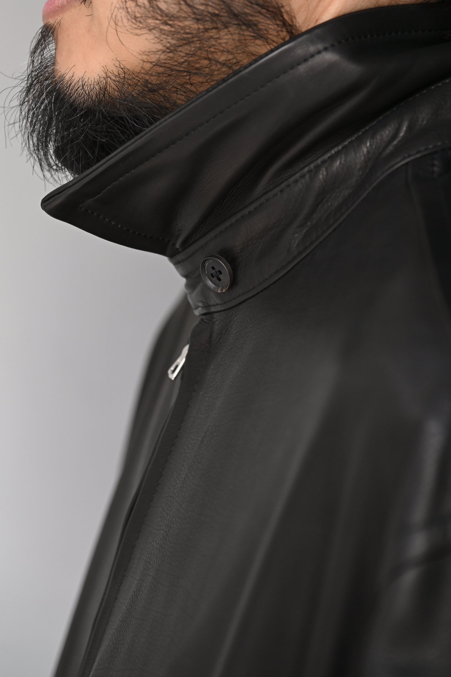 KAPTAIN SUNSHINE / Calf Leather Zip Blouson -BLACK