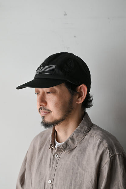 COMESANDGOES / LINE PATTERN CAP -EBONY