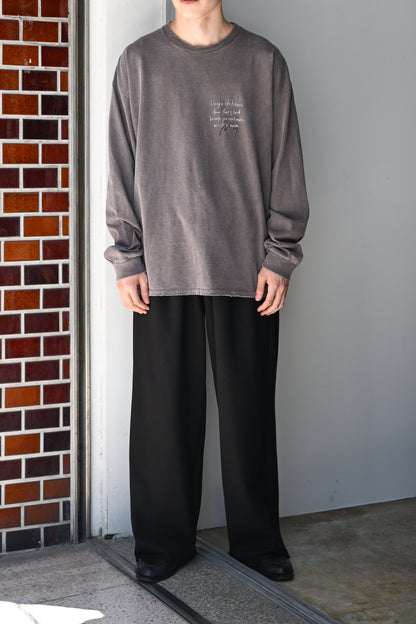 ANCELLM / MASSAGE L/S T-SHIRT -BROWN