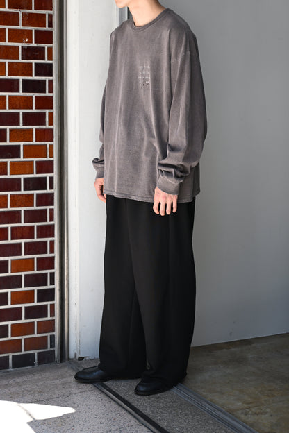 ANCELLM / MASSAGE L/S T-SHIRT -BROWN