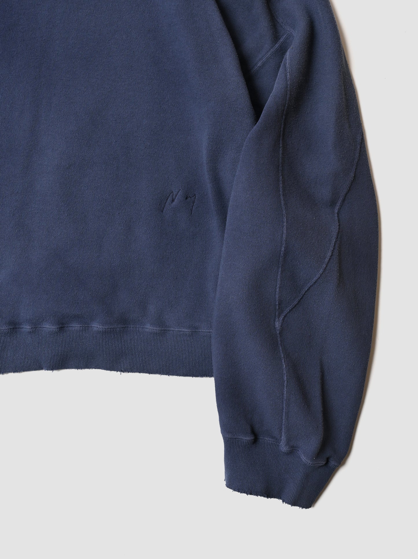 ANCELLM /  SMOOTH SWEAT SHIRT -D.NAVY