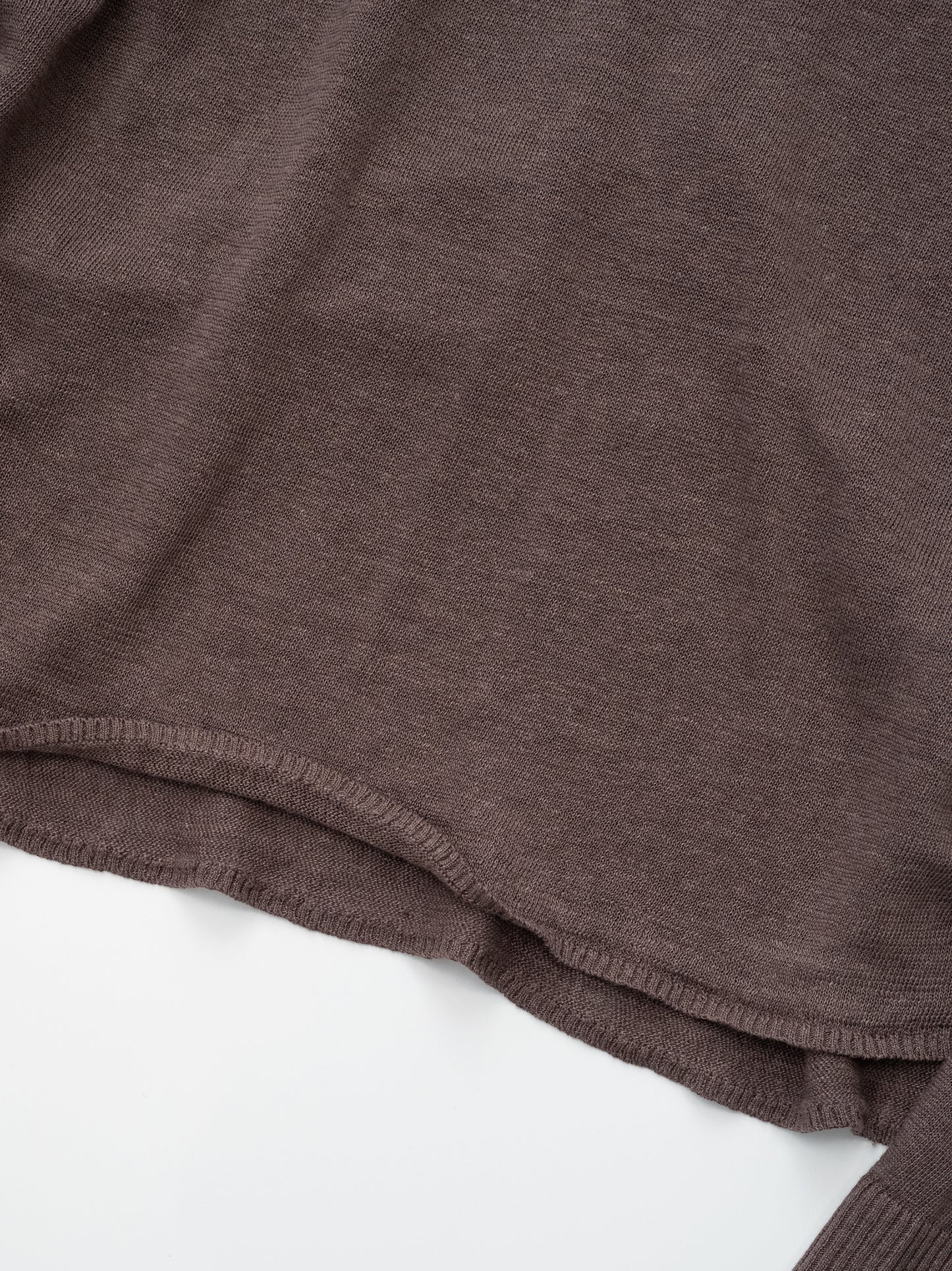 ANCELLM / CUT LS KNIT -BROWN