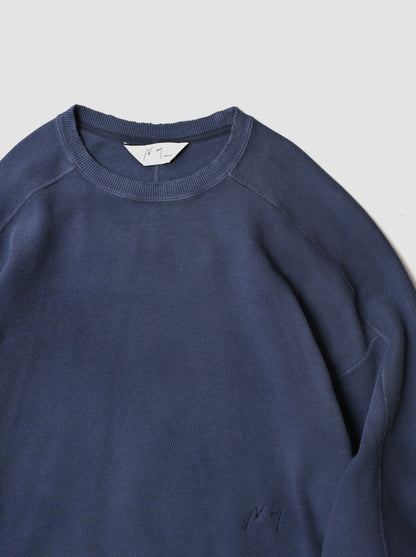 ANCELLM /  SMOOTH SWEAT SHIRT -D.NAVY