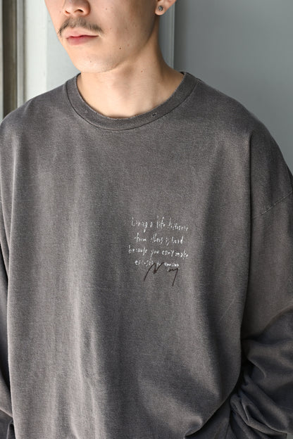 ANCELLM / MASSAGE L/S T-SHIRT -BROWN