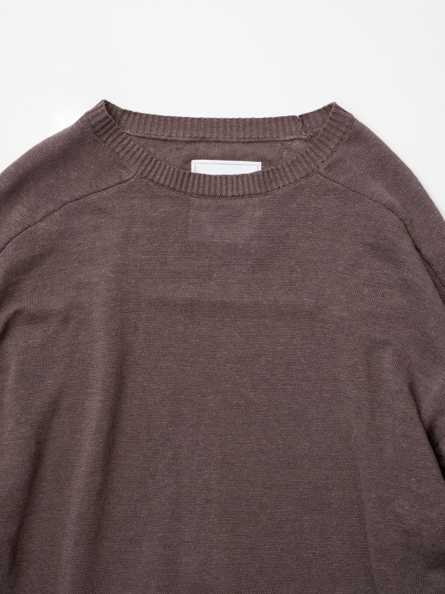 ANCELLM / CUT LS KNIT -BROWN