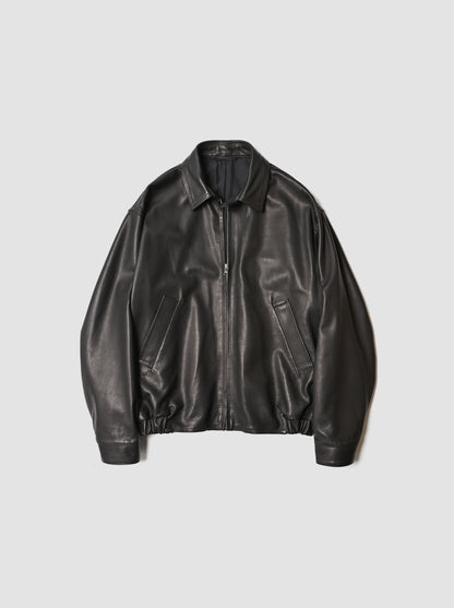 KAPTAIN SUNSHINE / Calf Leather Zip Blouson -BLACK