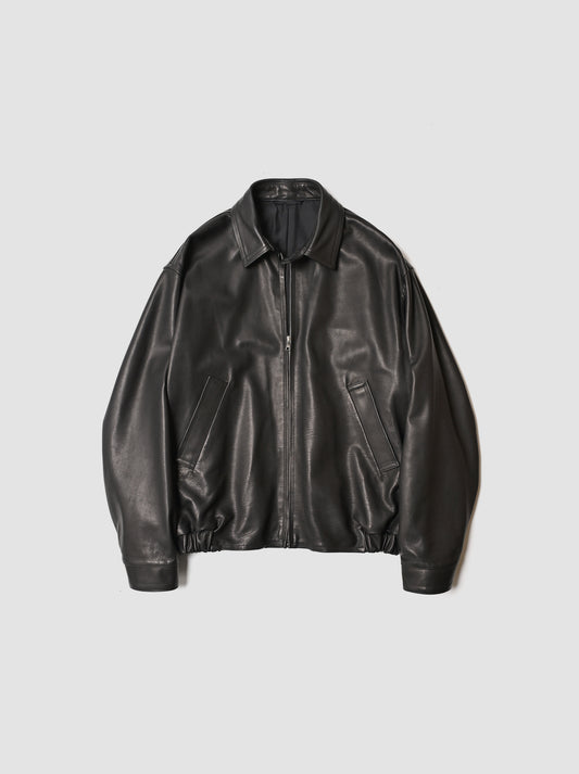 KAPTAIN SUNSHINE / Calf Leather Zip Blouson -BLACK