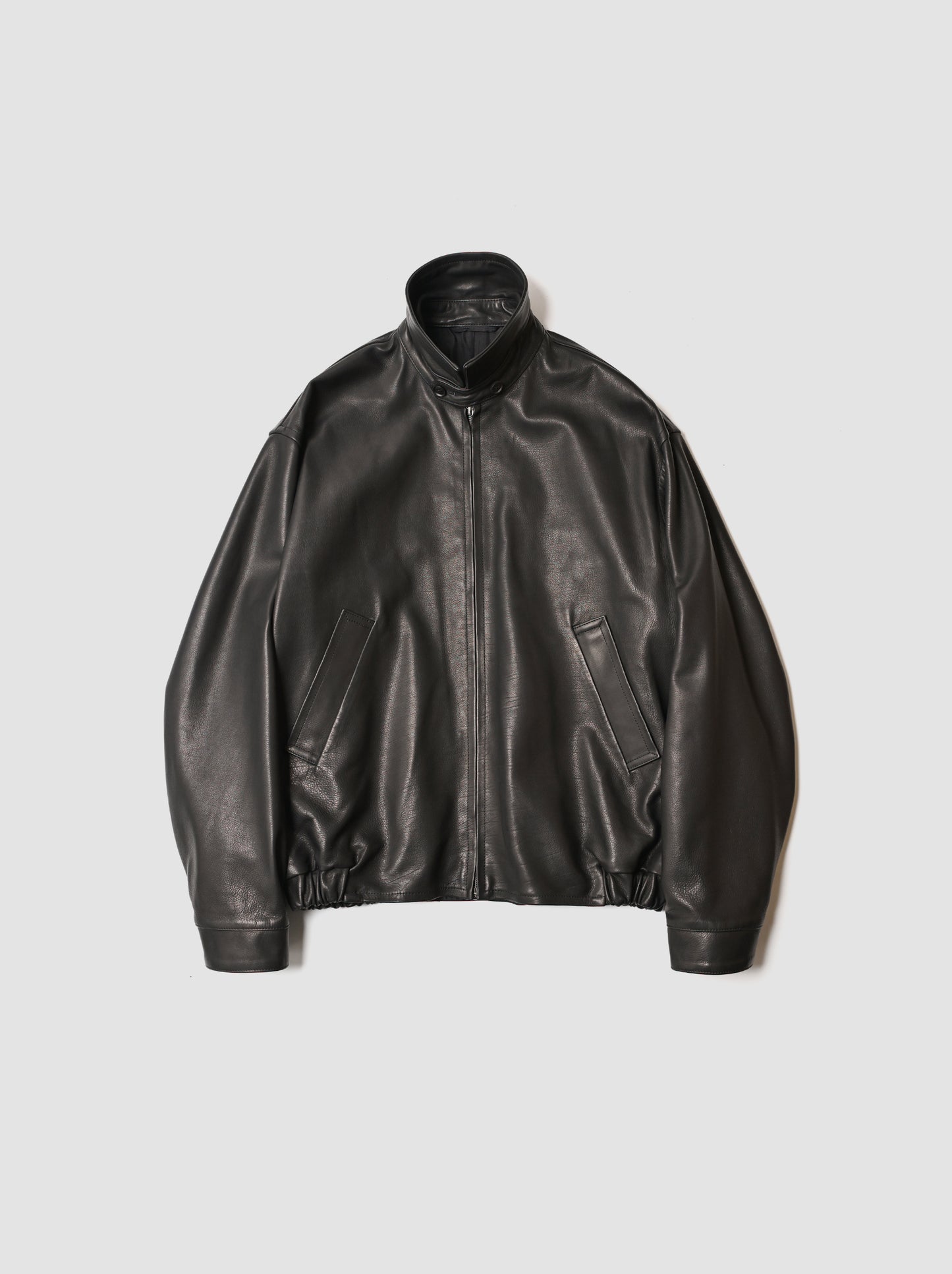 KAPTAIN SUNSHINE / Calf Leather Zip Blouson -BLACK