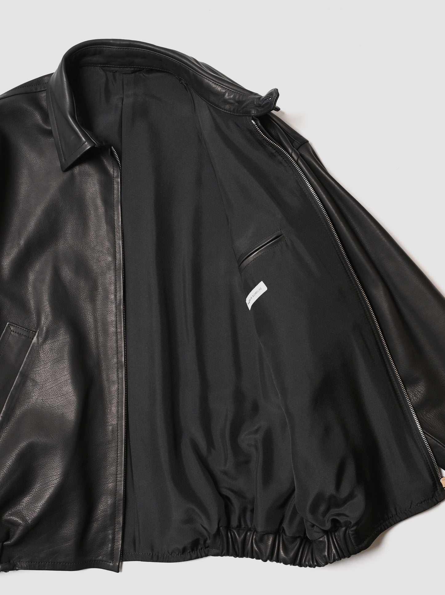 KAPTAIN SUNSHINE / Calf Leather Zip Blouson -BLACK